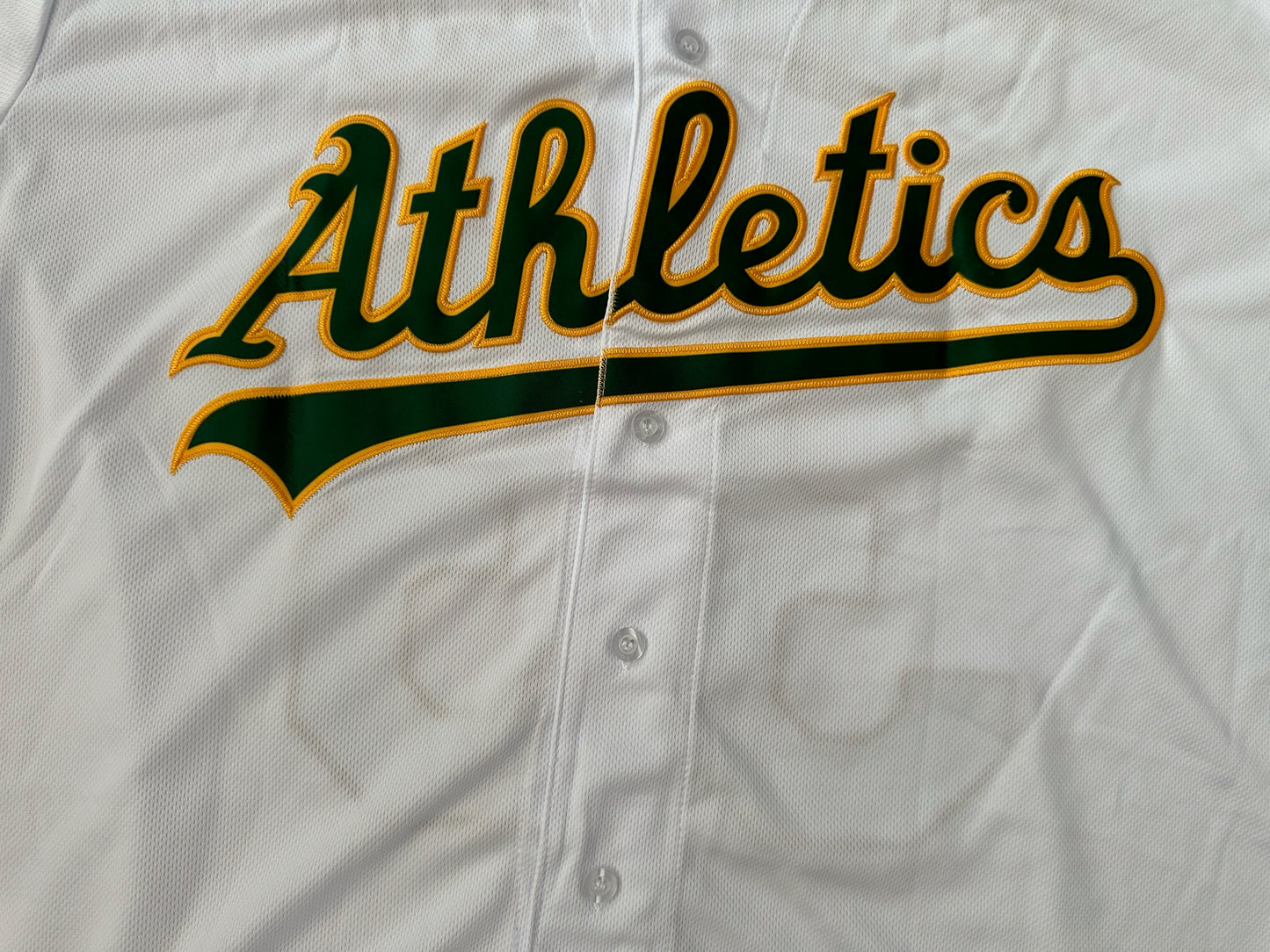 Oakland A's Athletics MLB Baseball Shirt Large Canseco 33 White
