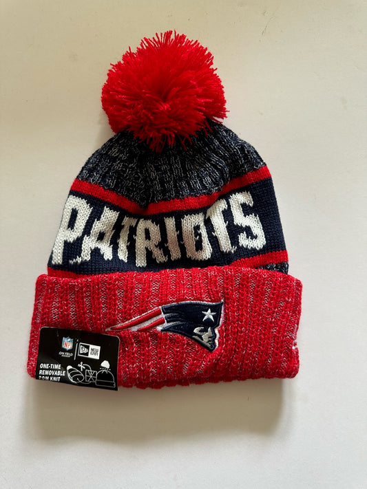 New England Patriots NFL Bobble Beanie Multi Colour With Tags on