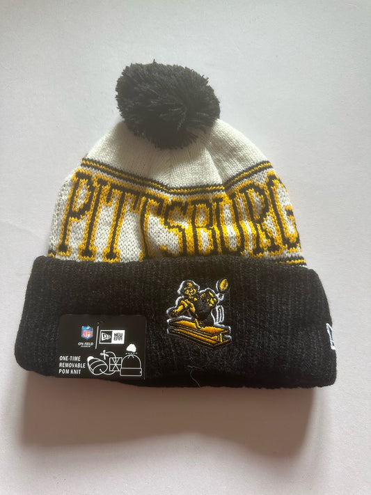 Pittsburgh Steelers NFL Bobble Beanie Multi Colour With Tags on