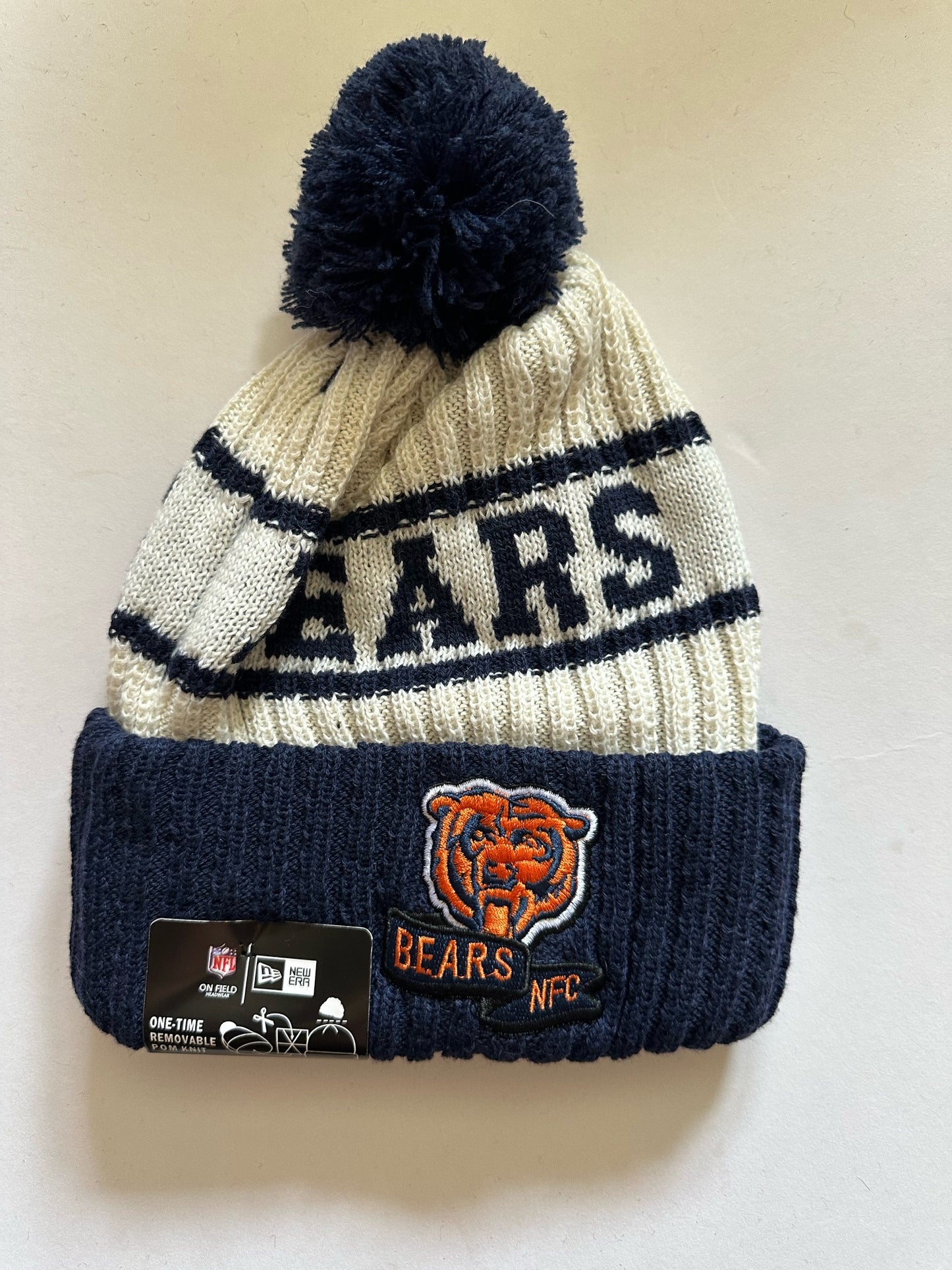 Chicago Bears NFL Bobble Beanie Multi Colour With Tags on