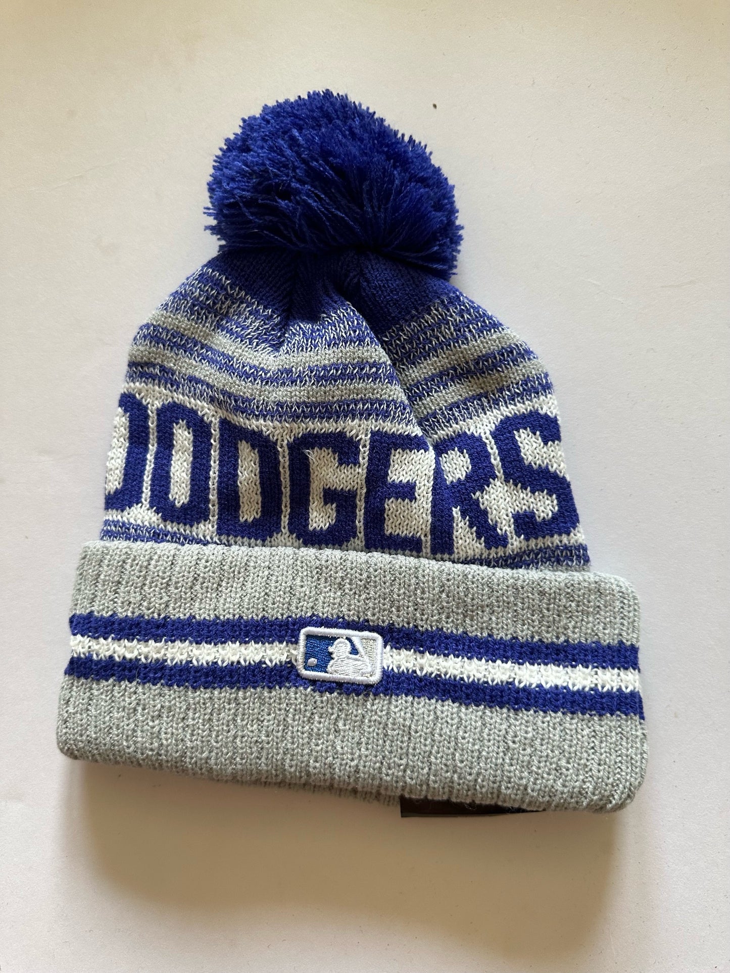 Los Angeles LA Dodgers MLB Bobble Beanie Multi Colour With Tags on