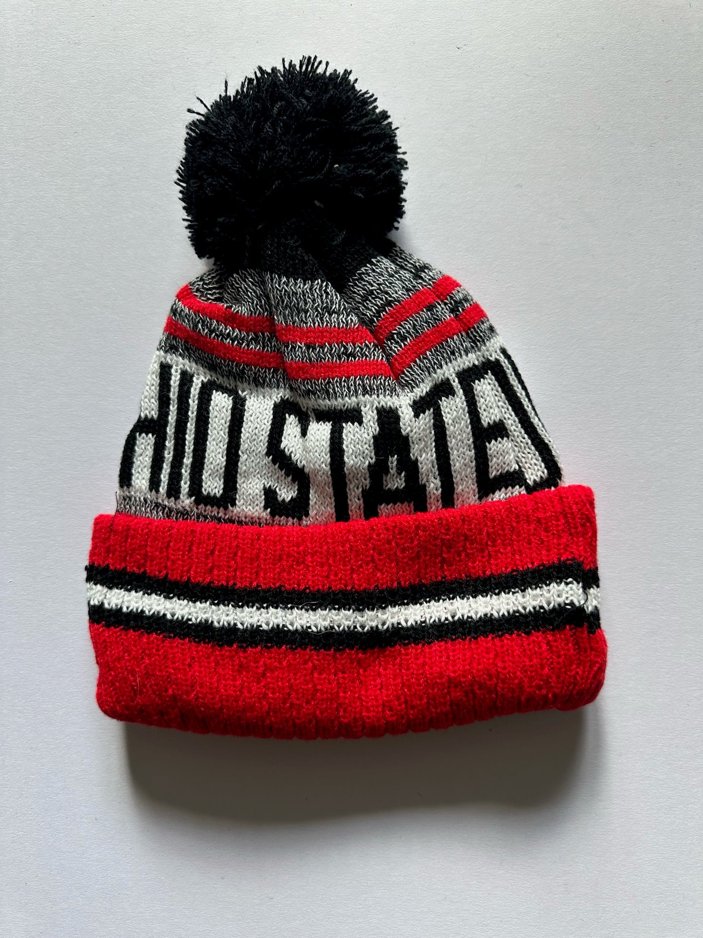 Ohio State Buckeyes NCAA Bobble Beanie Multi Colour Tags on