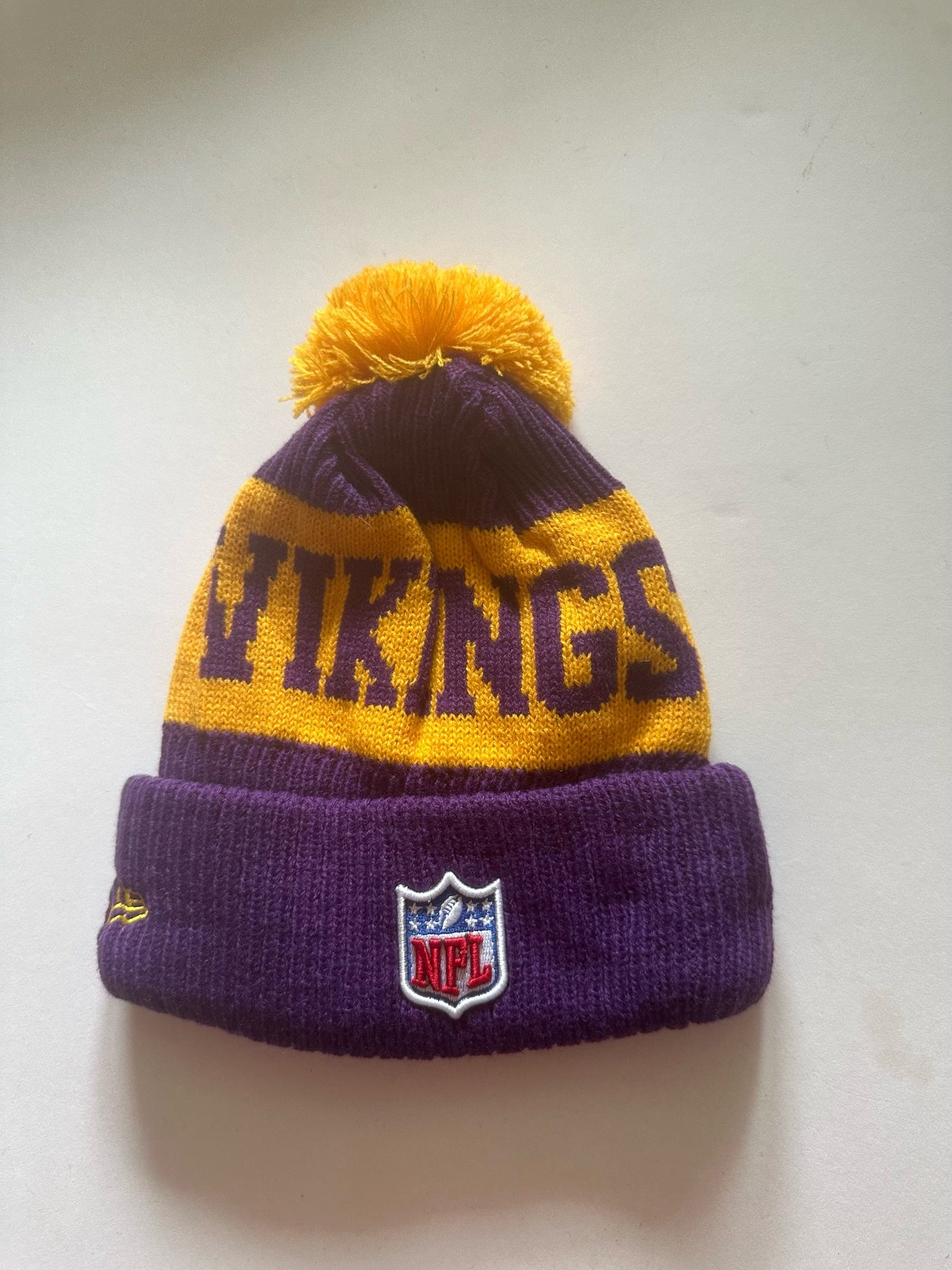 Minnesota Vikings NFL Bobble Beanie Multi Colour With Tags on