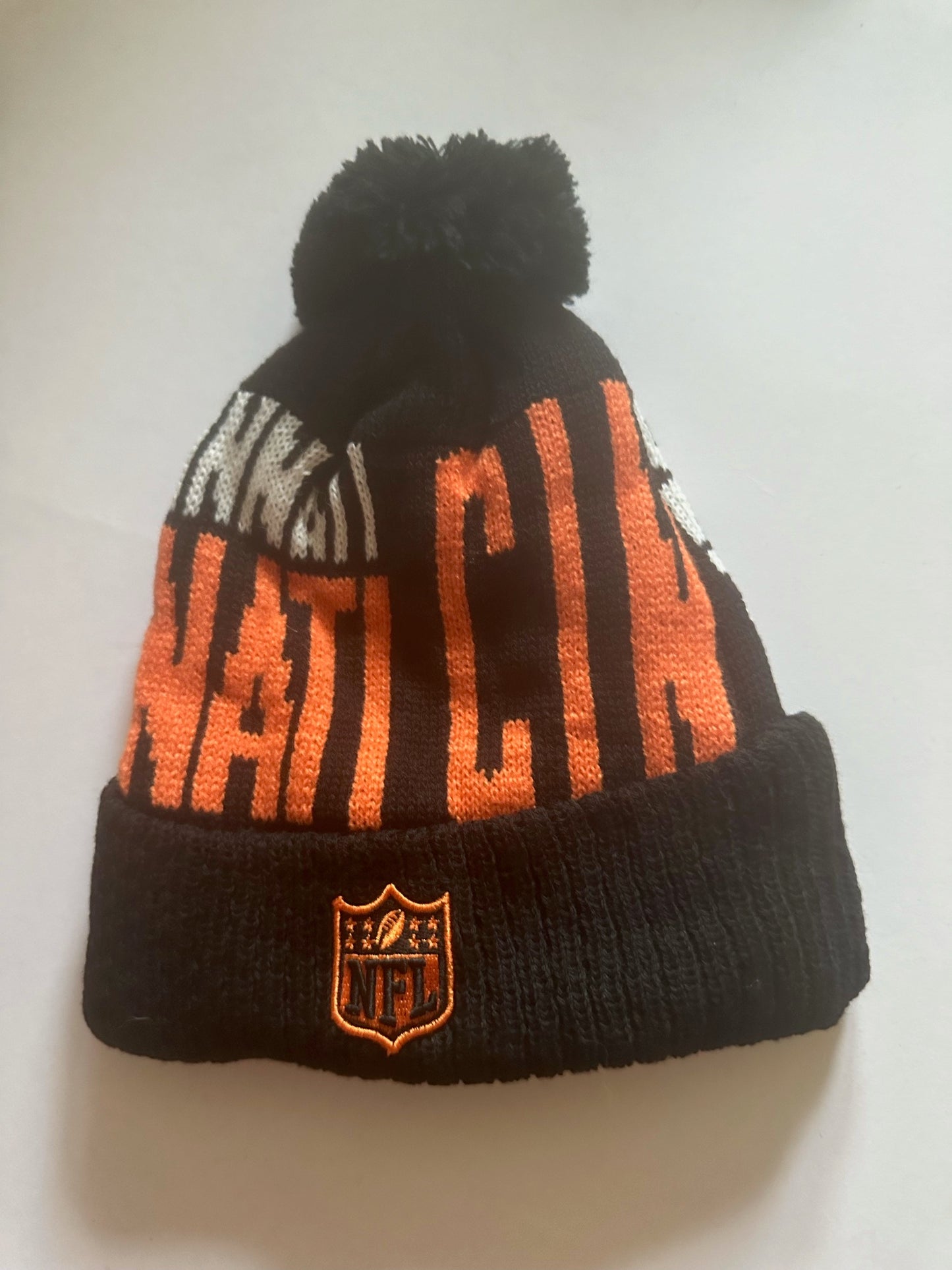 Cincinatti Bengals NFL Bobble Beanie Multi Colour With Tags on