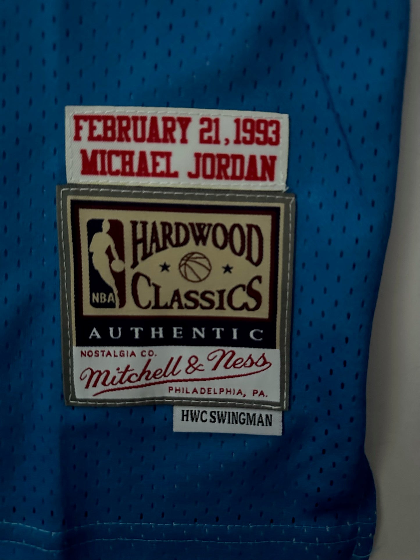 NBA All Star Hardwood Classics Jordan Basketball Vest Large 23 Blue