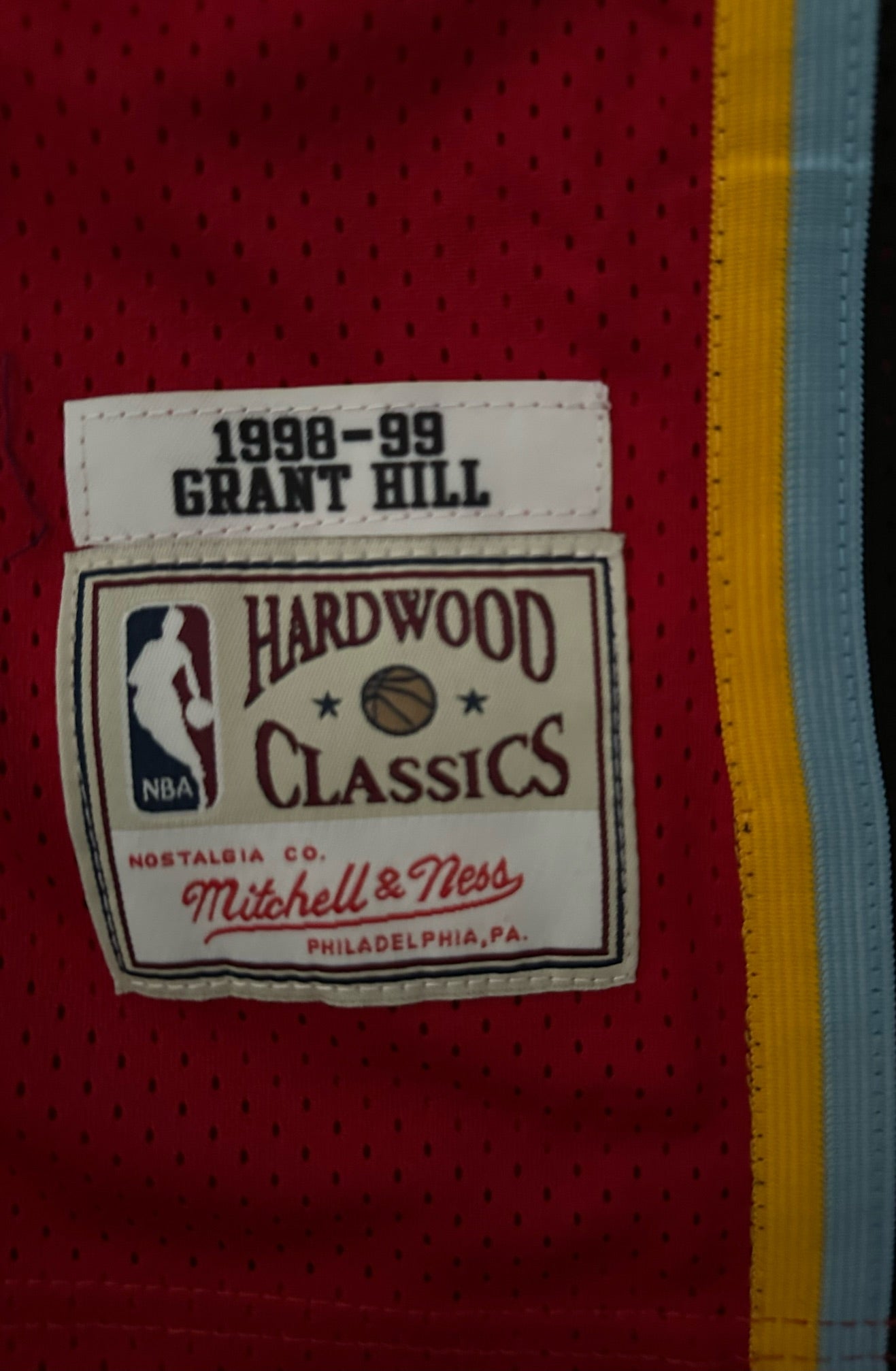 Detroit Pistons NBA Hardwood Classics Basketball Vest Large Hill 33