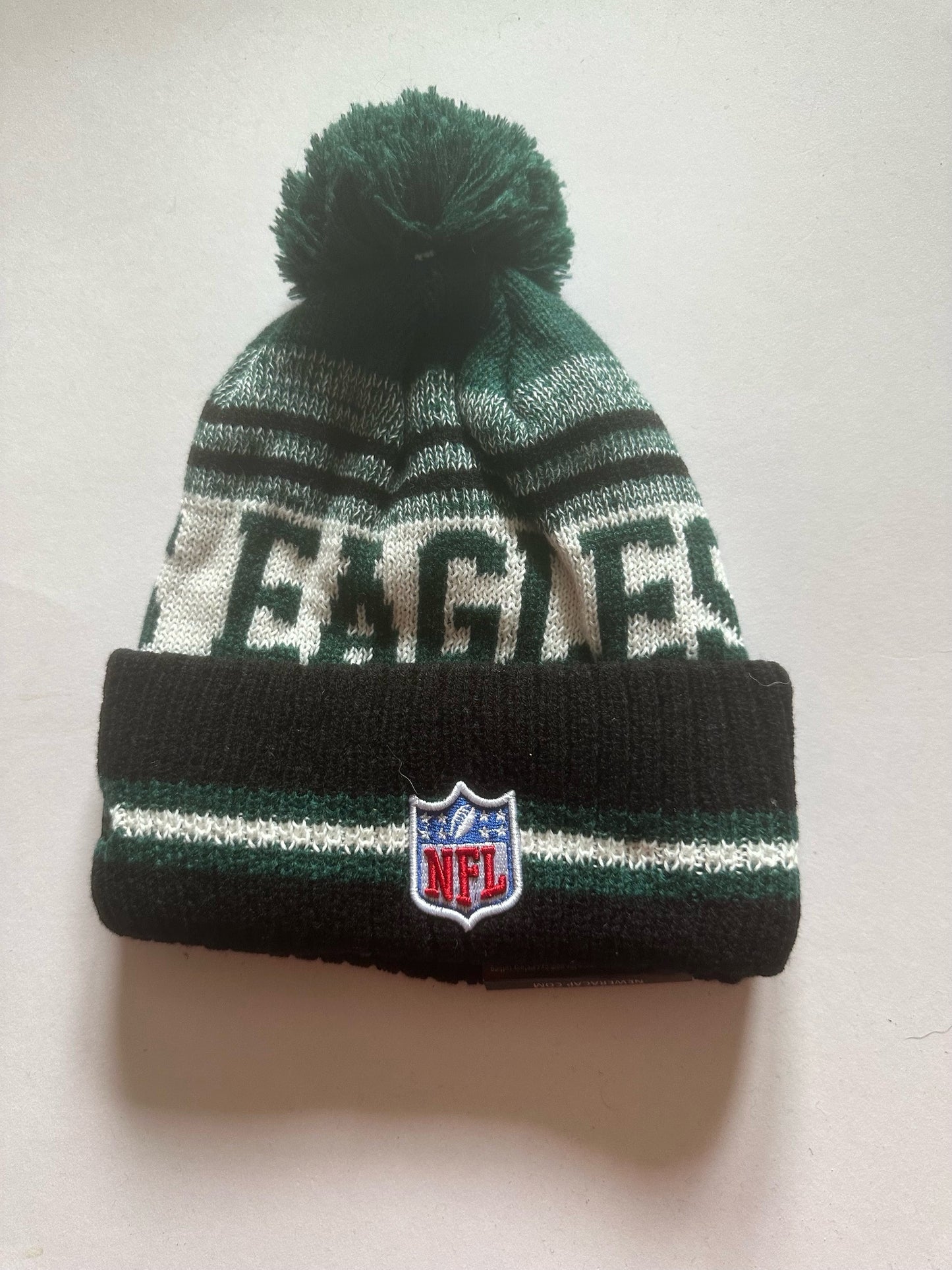 Philadelphia Eagles NFL Bobble Beanie Multi Colour With Tags on