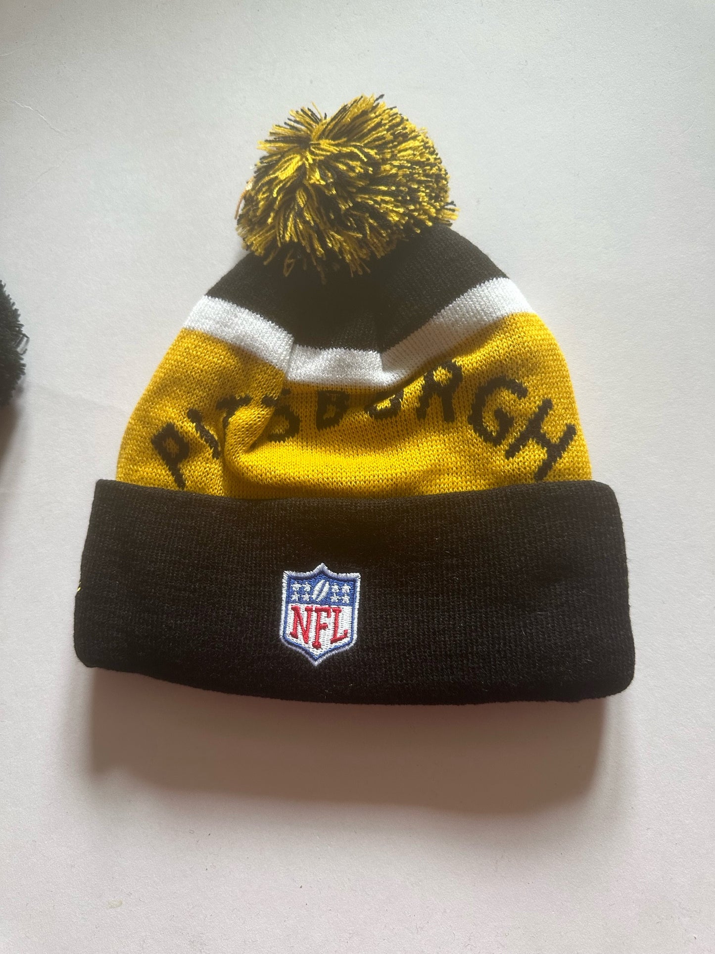 Pittsburgh Steelers NFL Bobble Beanie Multi Colour With Tags on