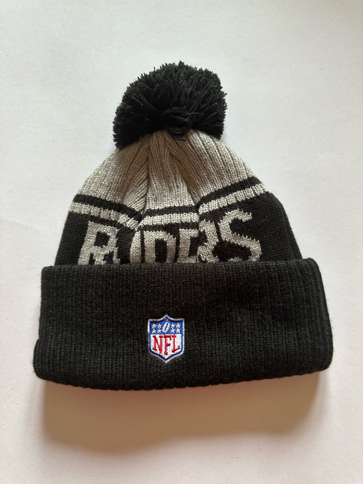 Las Vegas Raiders NFL Bobble Beanie Multi Colour With Tags on