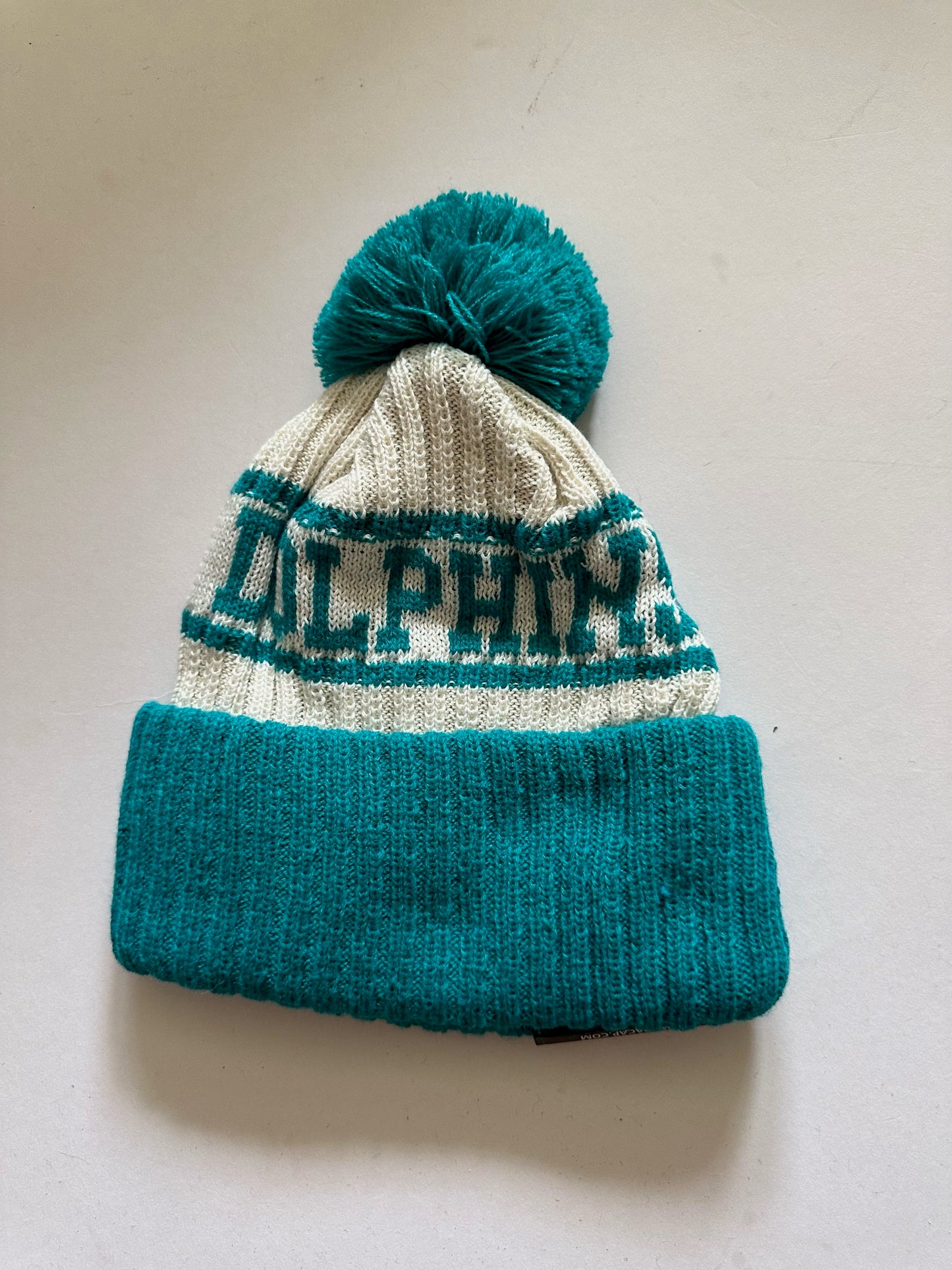 Miami Dolphins NFL Bobble Beanie Multi Colour With Tags on