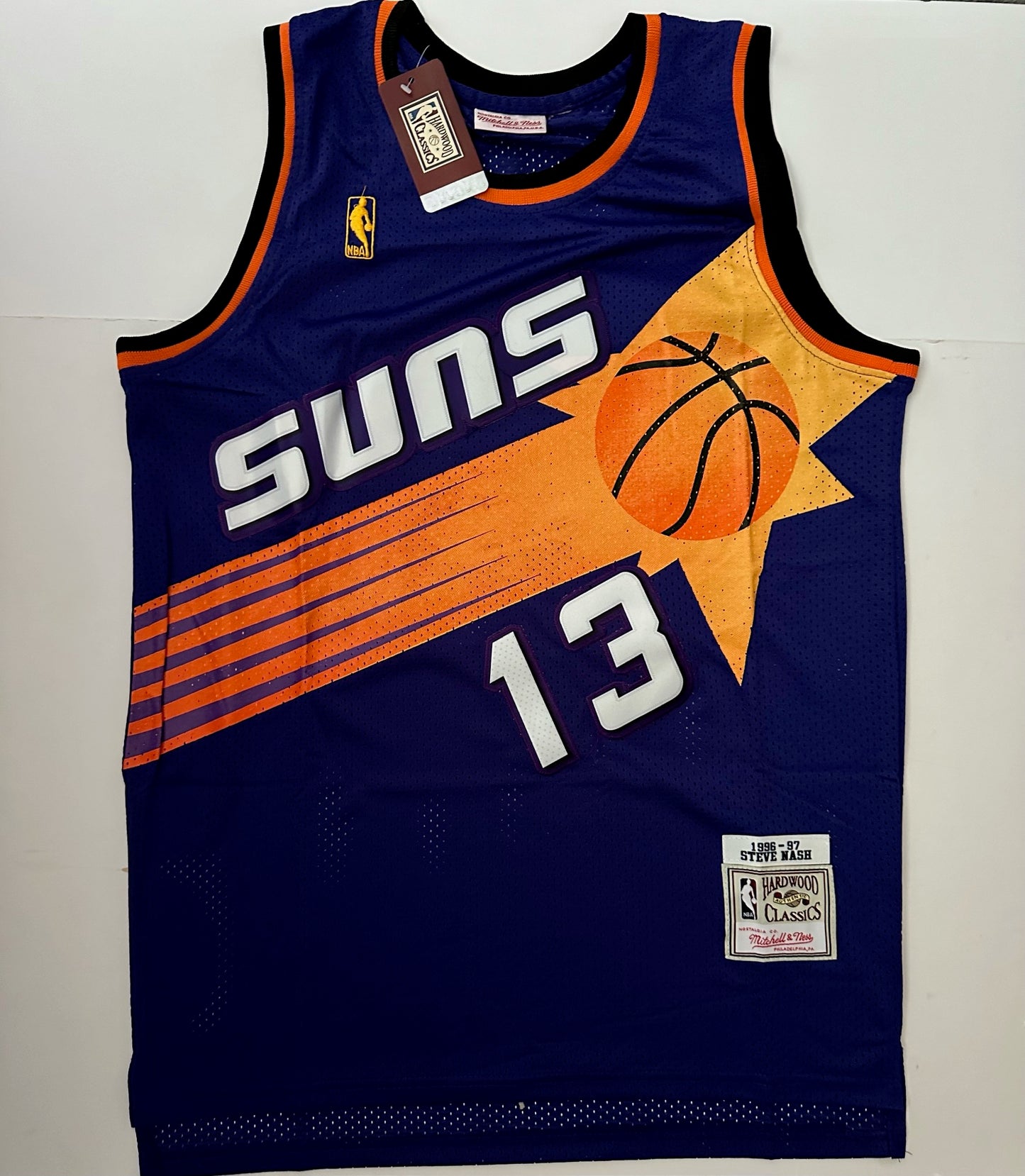 Phoenix Suns NBA Hardwood Classics Basketball Vest Large Nash 13 Purple
