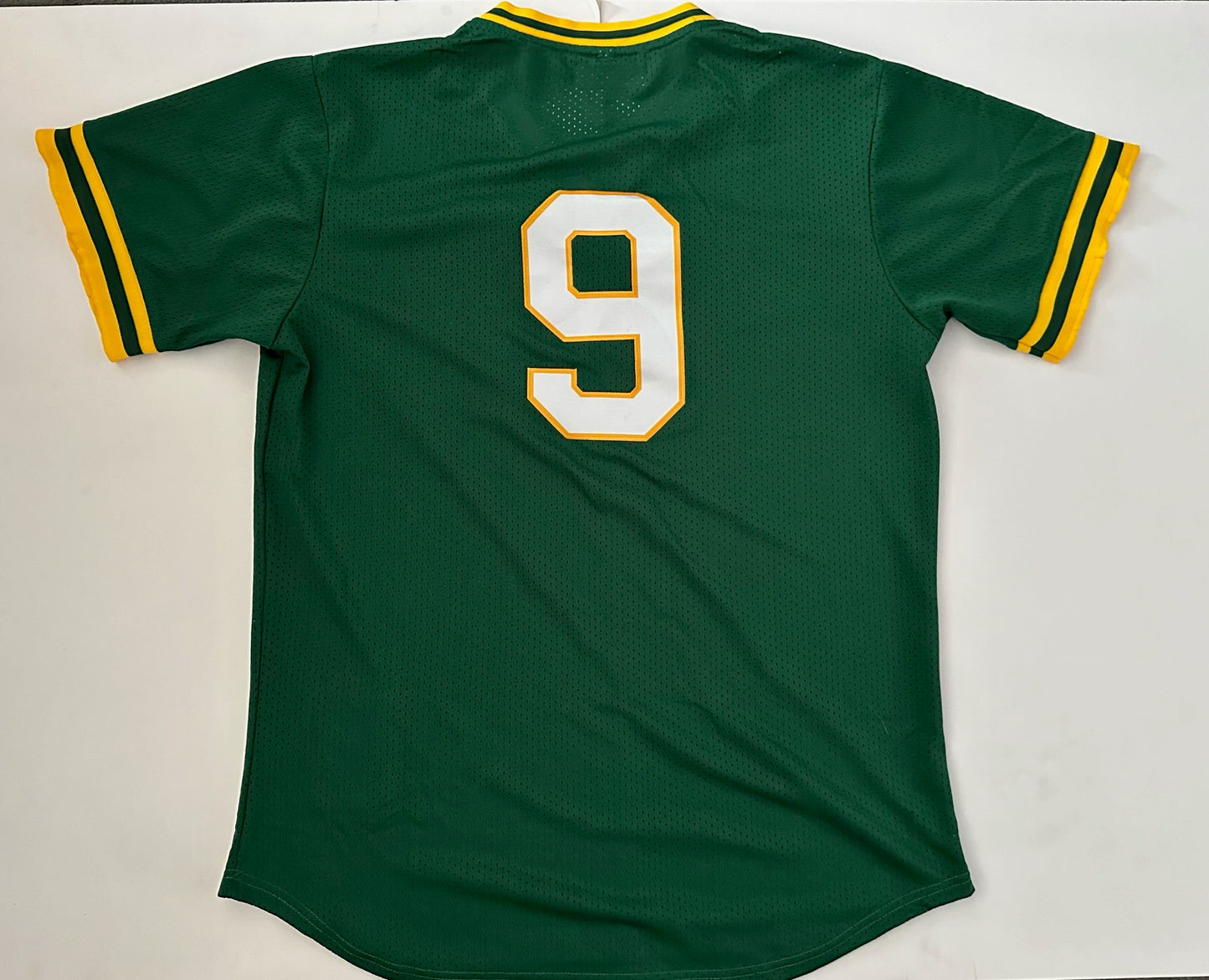 Oakland A's Athletics MLB Baseball Shirt Large Jackson 9 Green