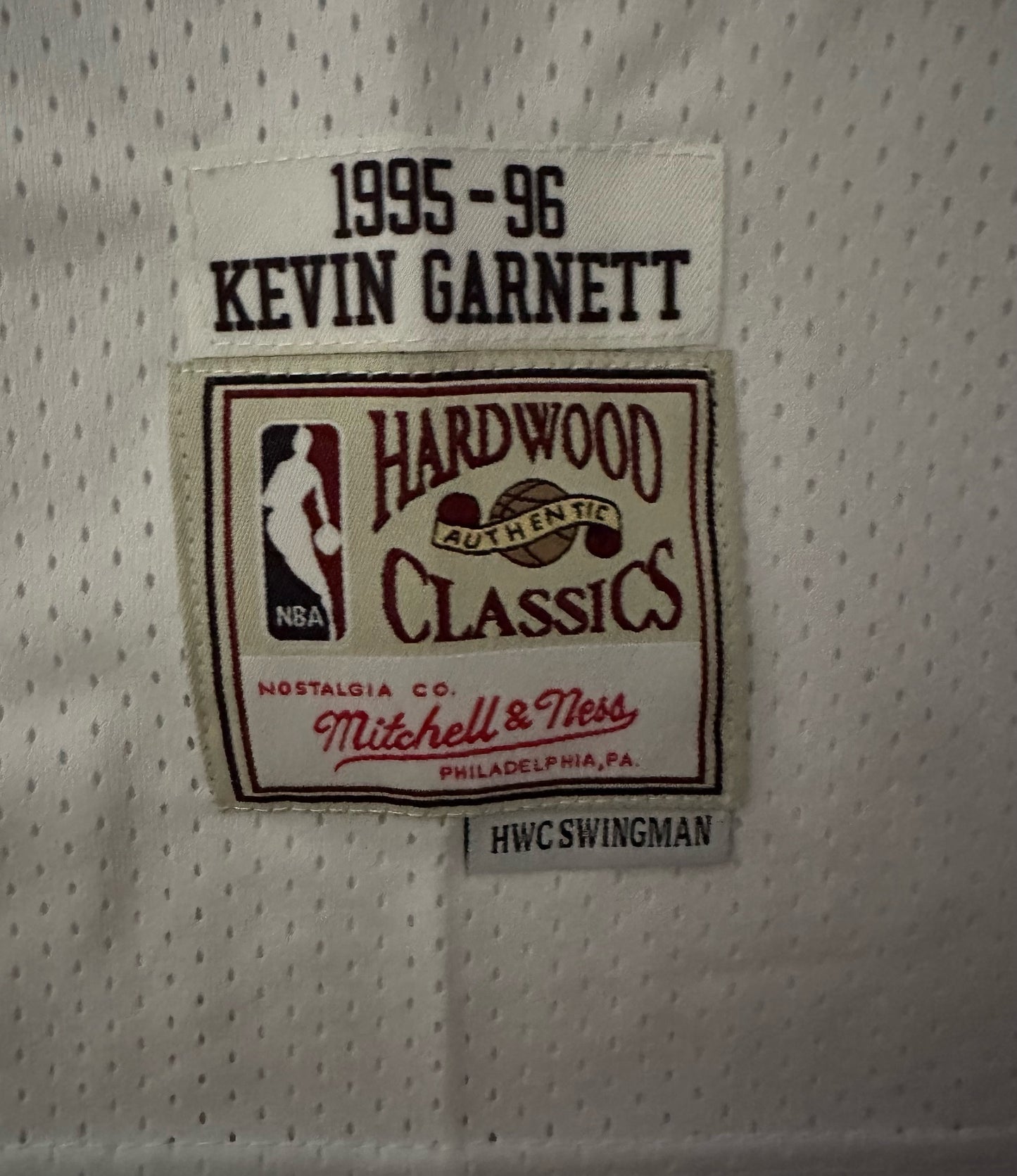 Minnesota Timberwolves NBA Hardwood Classics Basketball Vest Large Garnett White 21