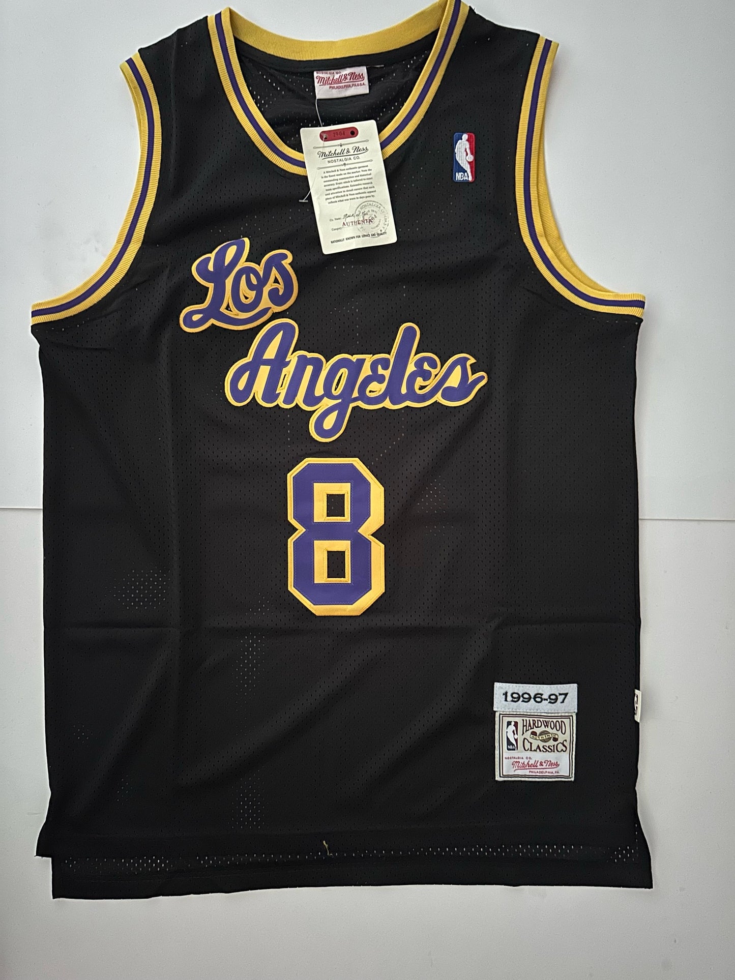 Los Angeles LA Lakers NBA Hardwood Classics Basketball Vest Large Bryant Black 8