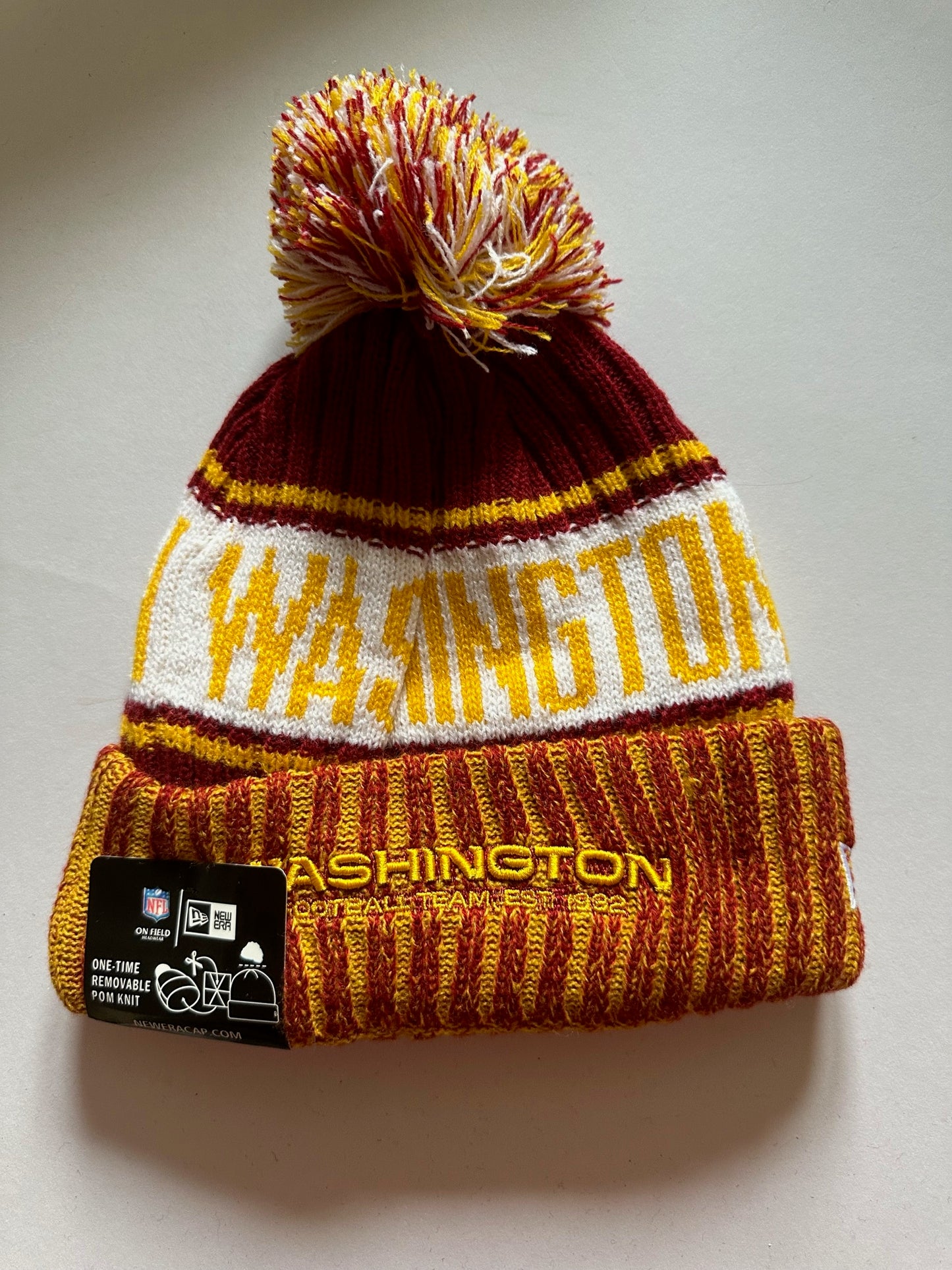 Washington Commanders NFL Bobble Beanie Multi Colour With Tags on