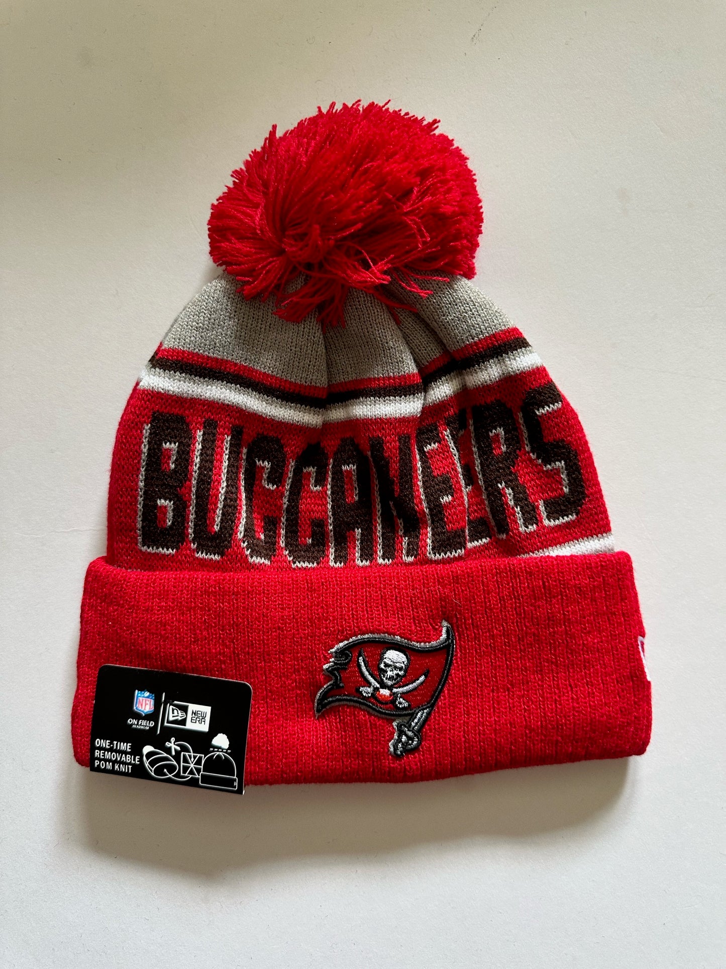 Tampa Bay Buccaneers NFL Bobble Beanie Multi Colour With Tags on