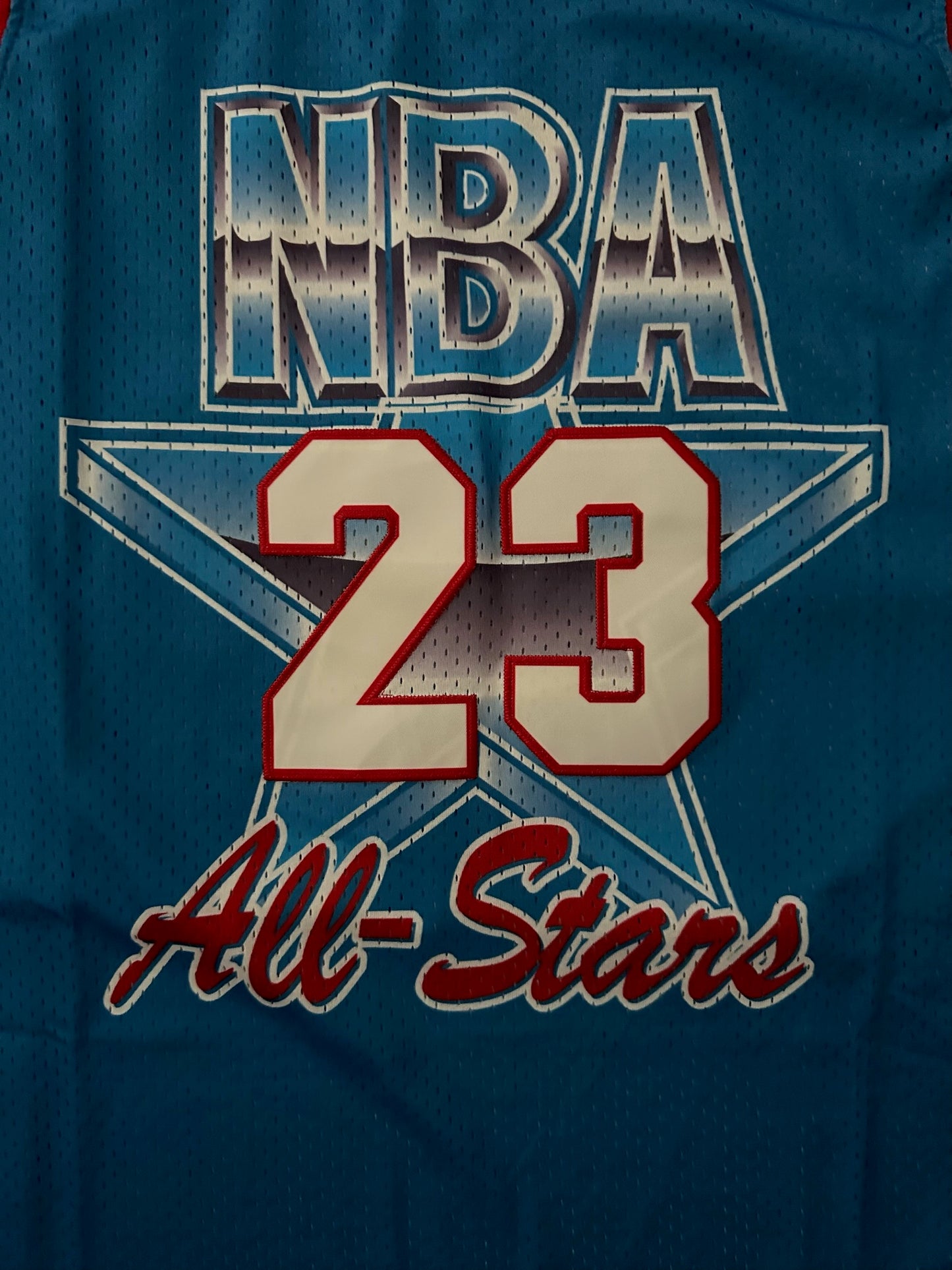 NBA All Star Hardwood Classics Jordan Basketball Vest Large 23 Blue