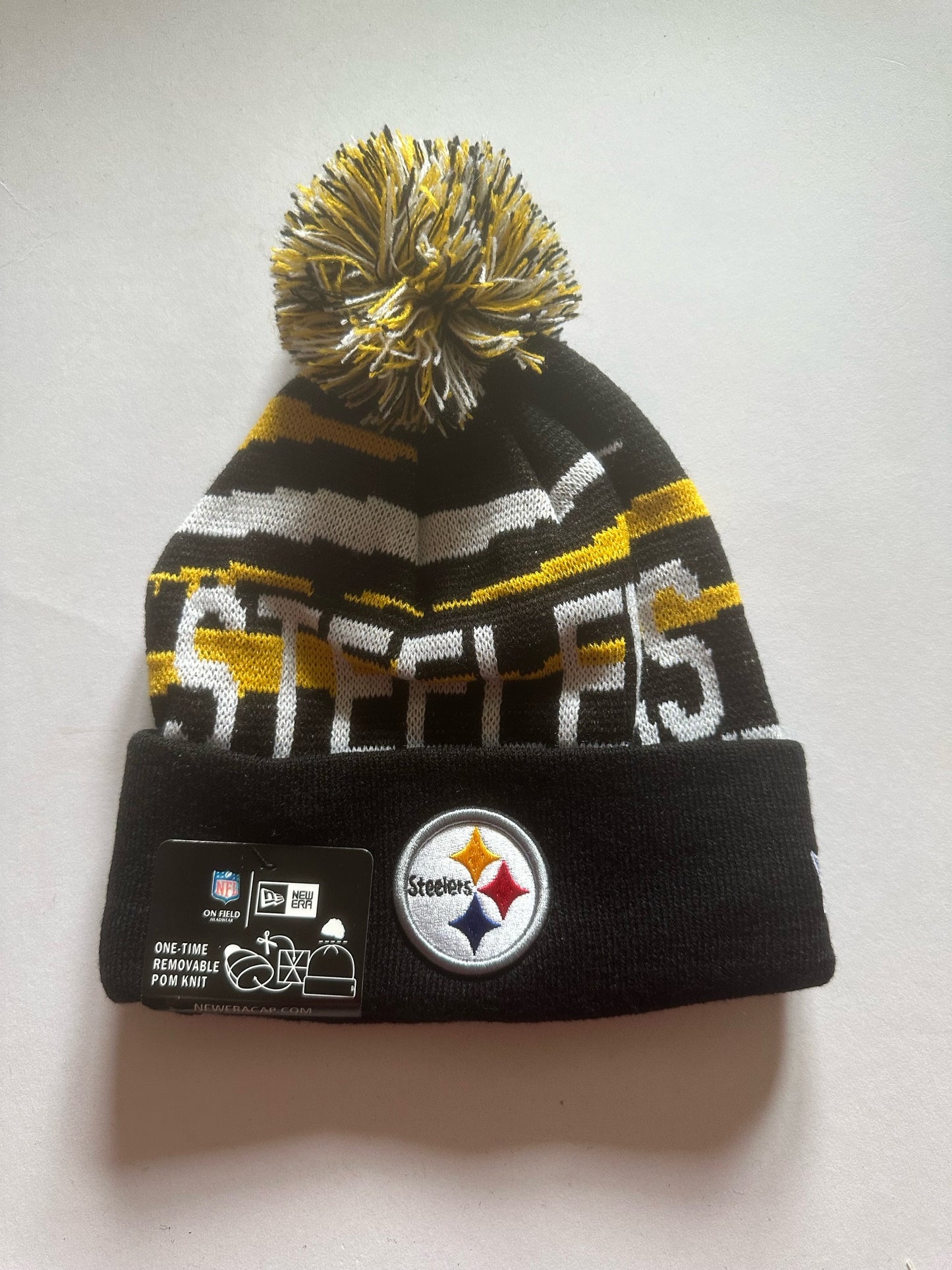 Pittsburgh Steelers NFL Bobble Beanie Multi Colour With Tags on