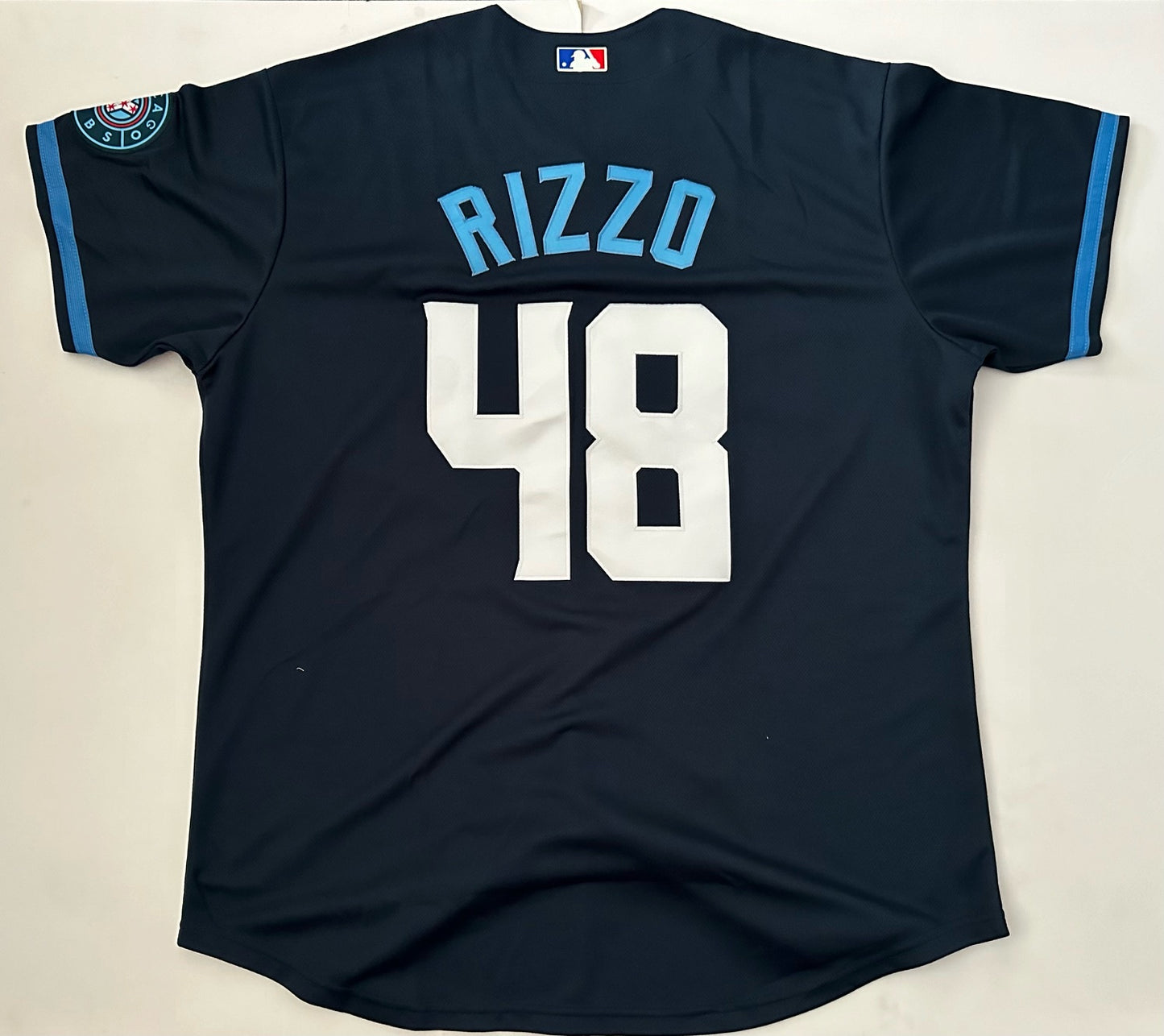 Chicago Cubs MLB Baseball Shirt Large Rizzo 48 Blue