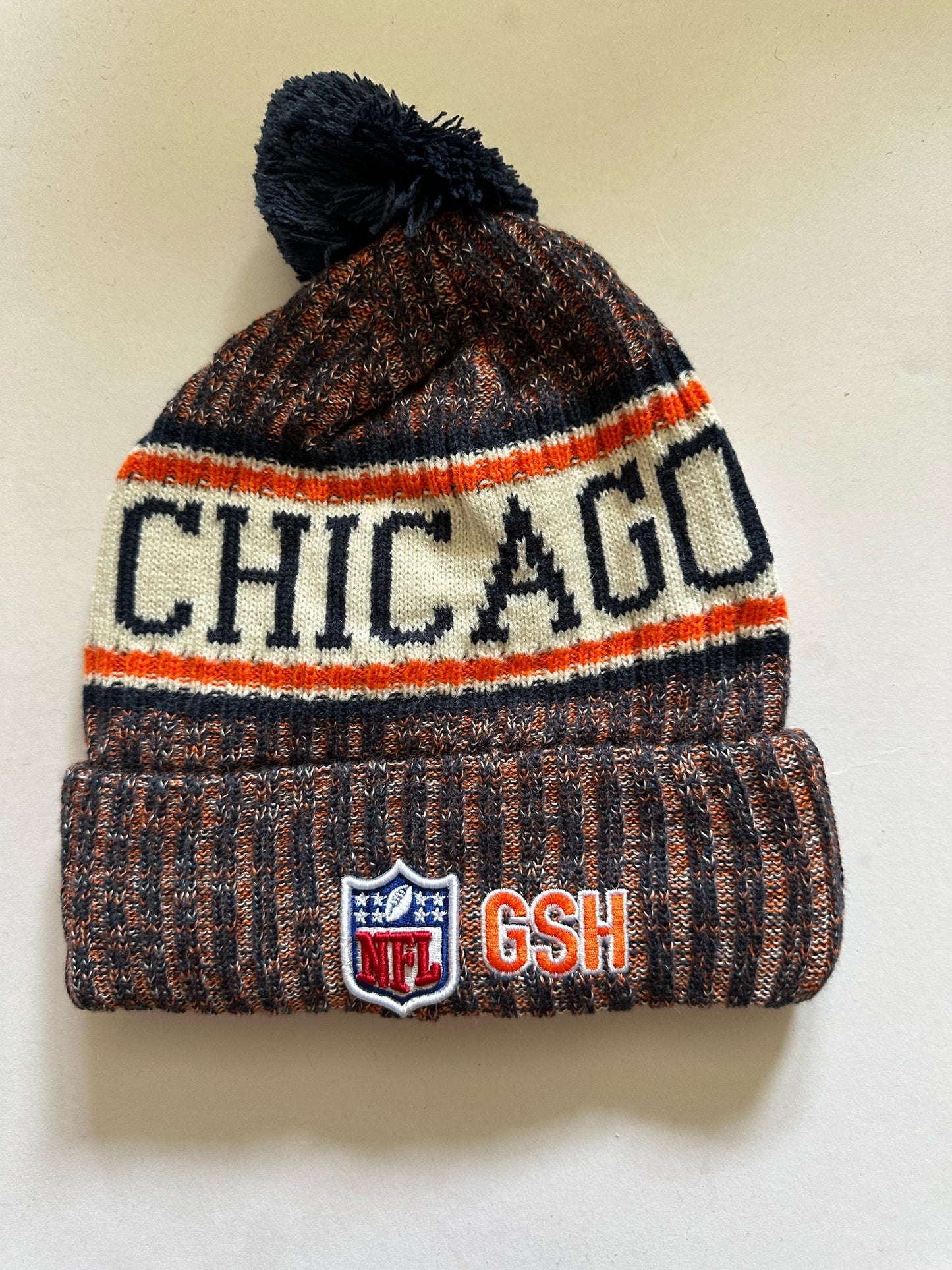 Chicago Bears NFL Bobble Beanie Multi Colour With Tags on