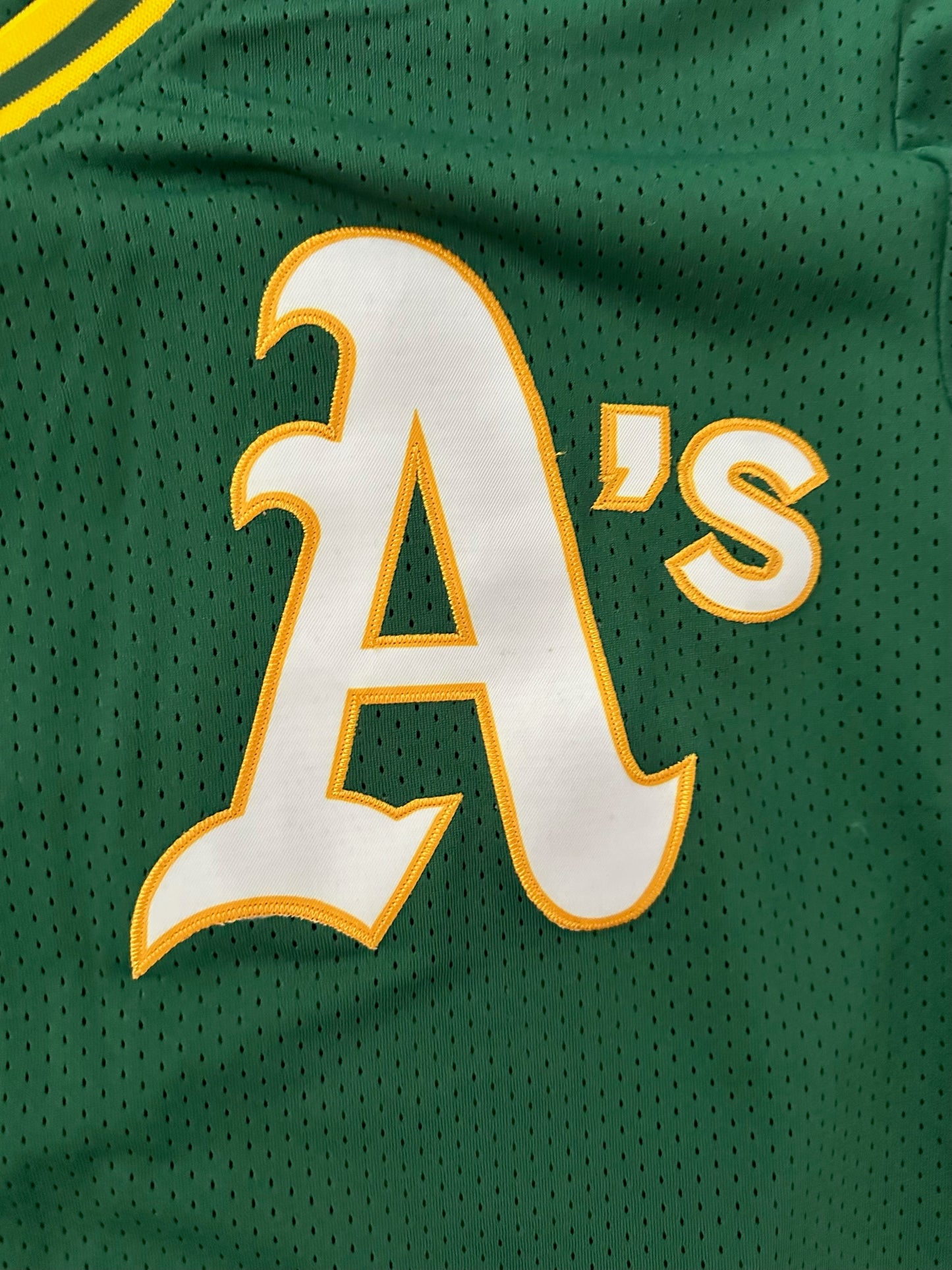 Oakland A's Athletics MLB Baseball Shirt Large Jackson 9 Green