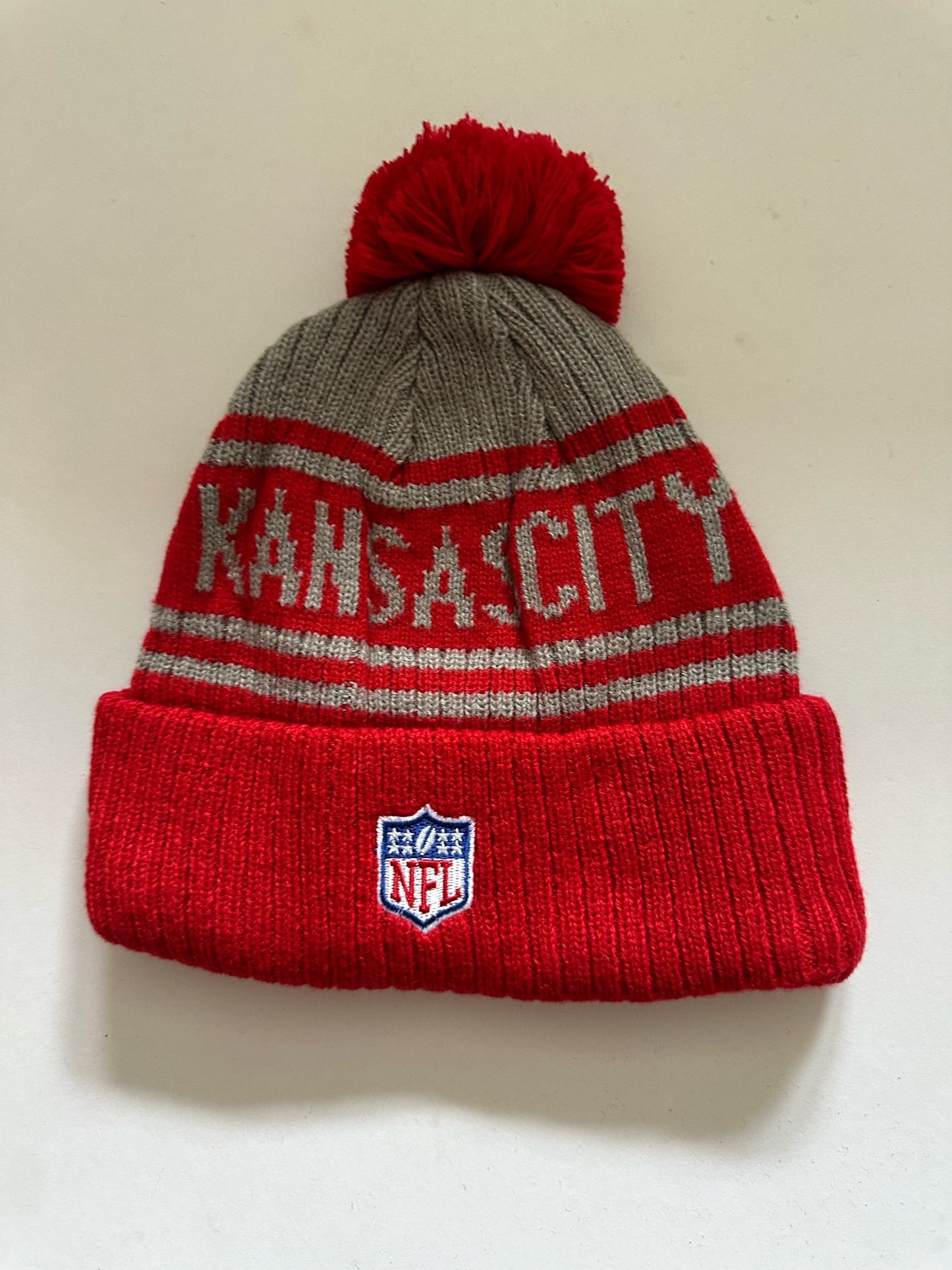 Kansas City Chiefs NFL Bobble Beanie Multi Colour With Tags on