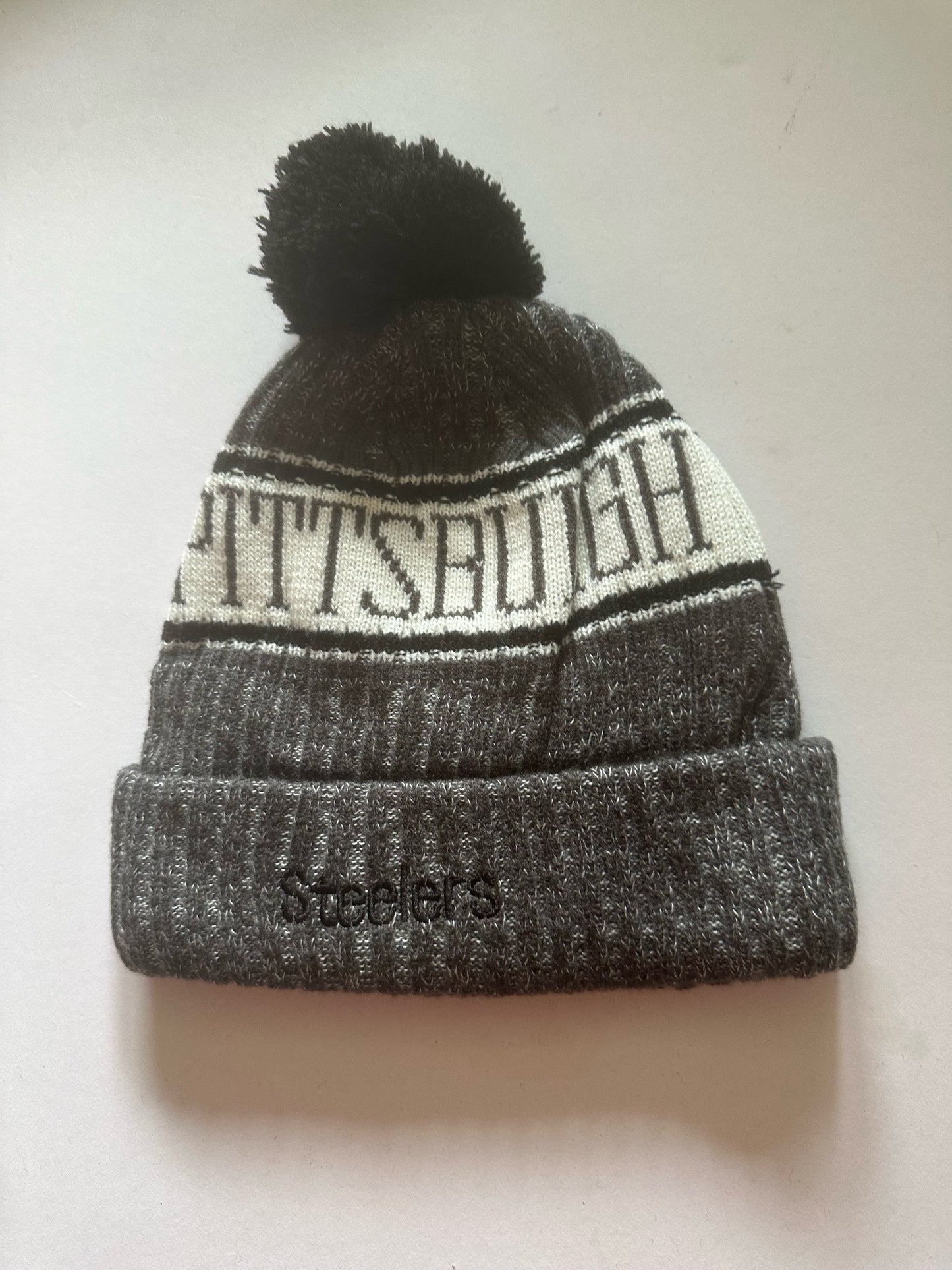 Pittsburgh Steelers NFL Bobble Beanie Multi Colour With Tags on