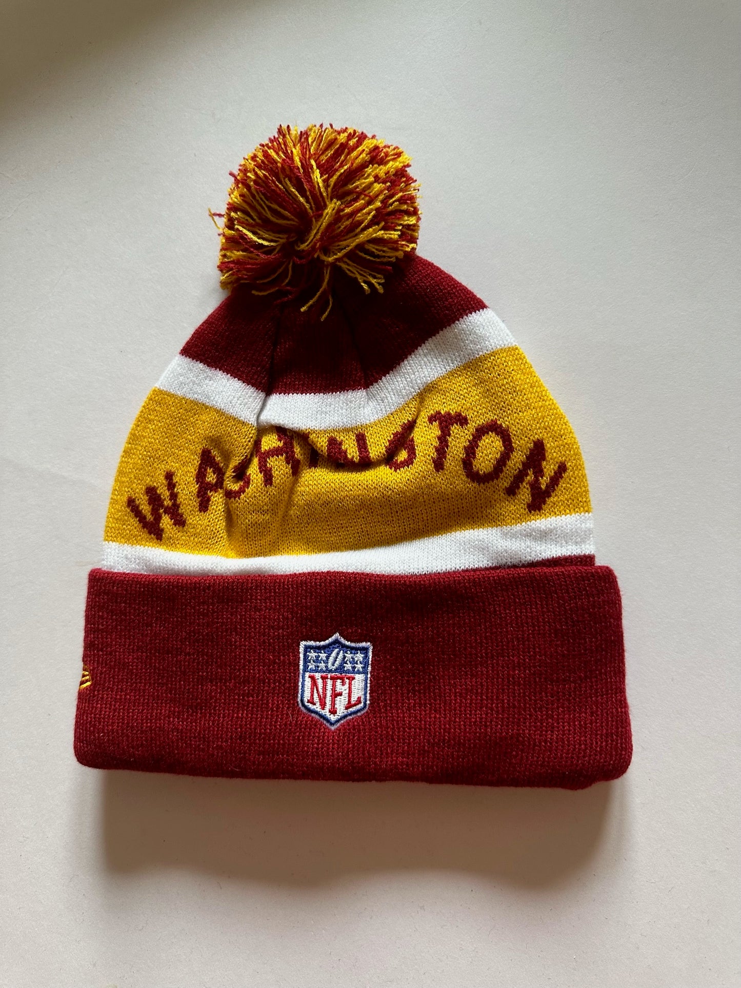 Washington Commanders NFL Bobble Beanie Multi Colour With Tags on