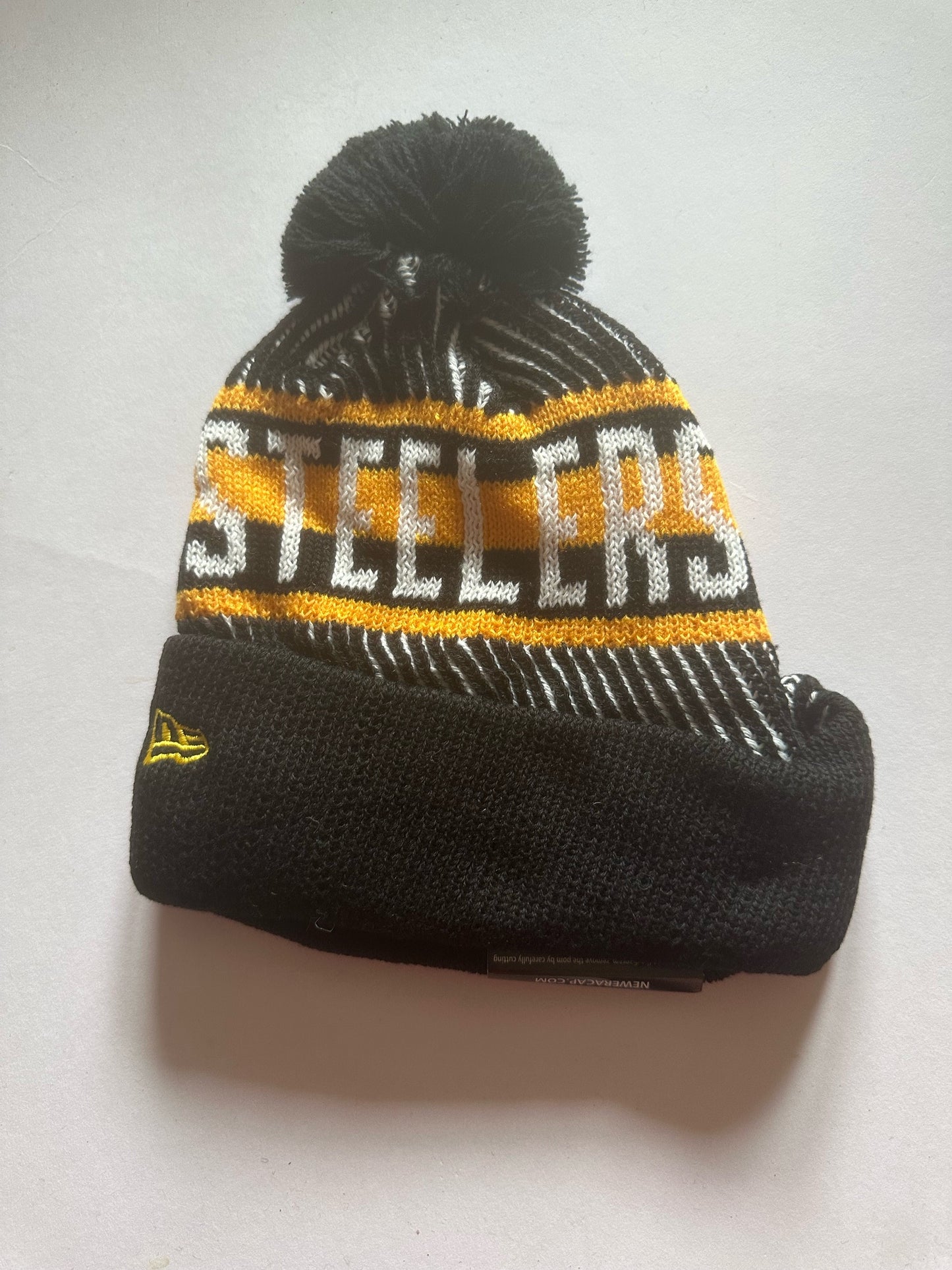Pittsburgh Steelers NFL Bobble Beanie Multi Colour With Tags on