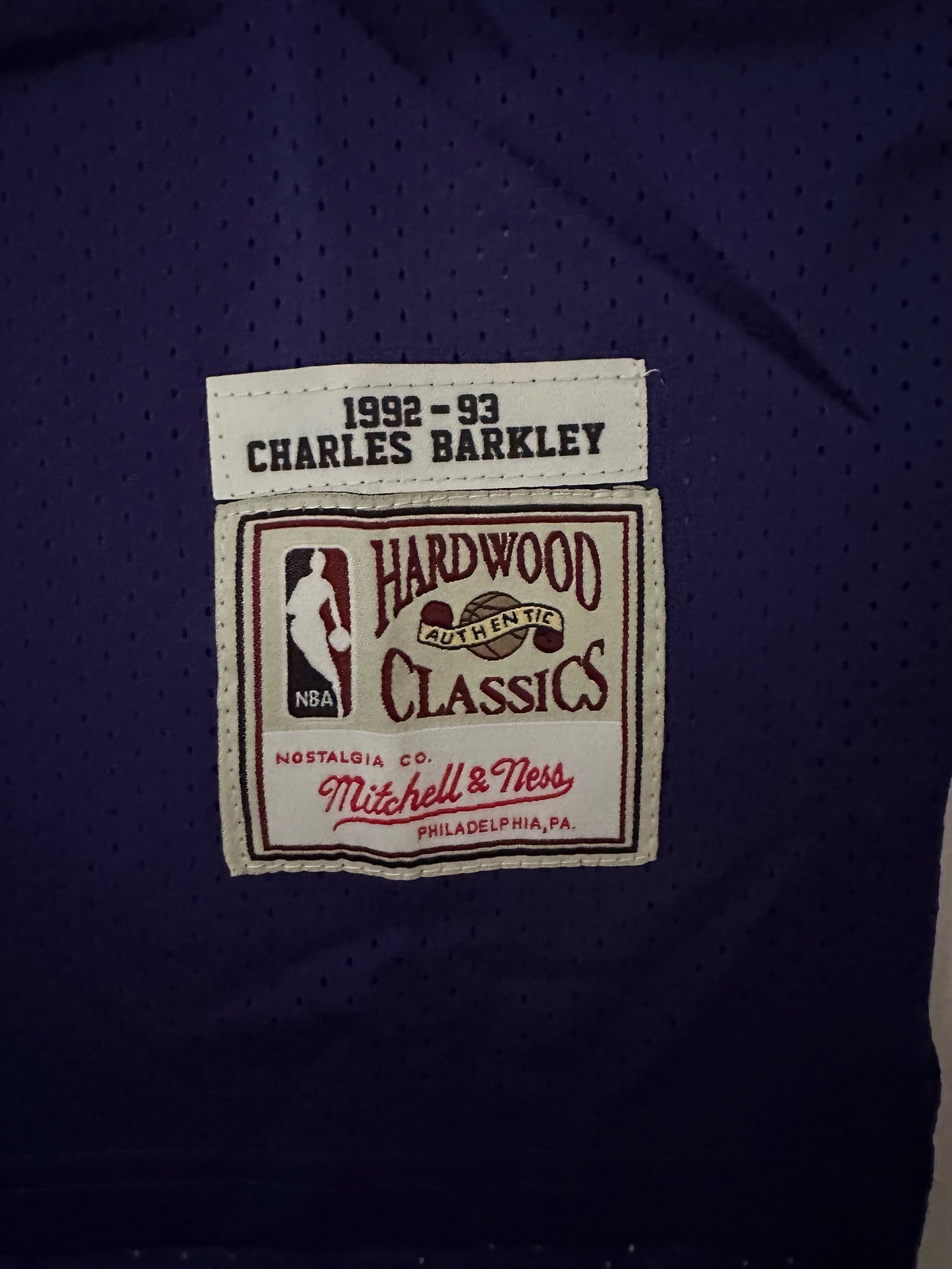 Phoenix Suns NBA Hardwood Classics Basketball Vest Large Barkley 34 Purple