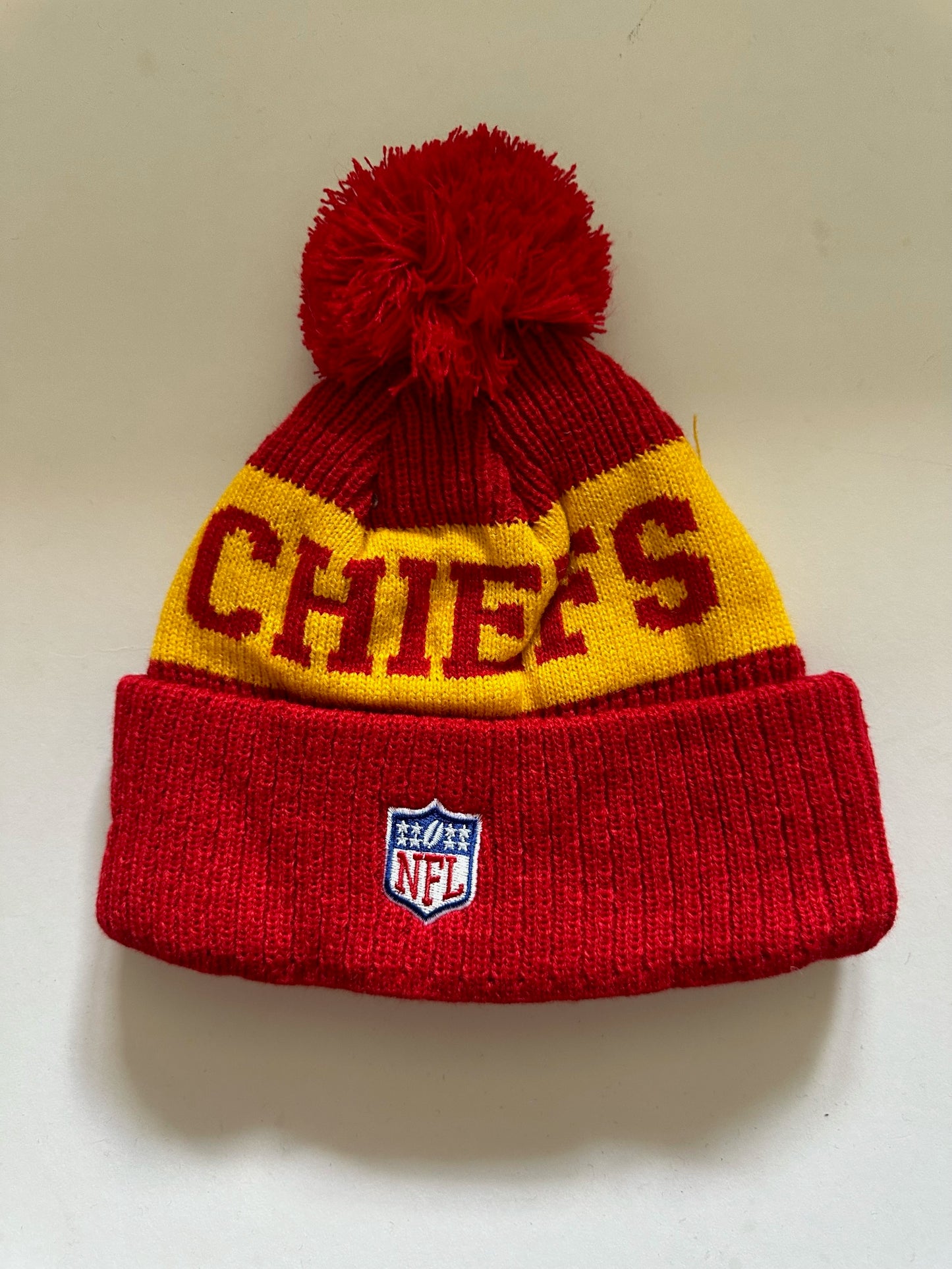 Kansas City Chiefs NFL Bobble Beanie Multi Colour With Tags on