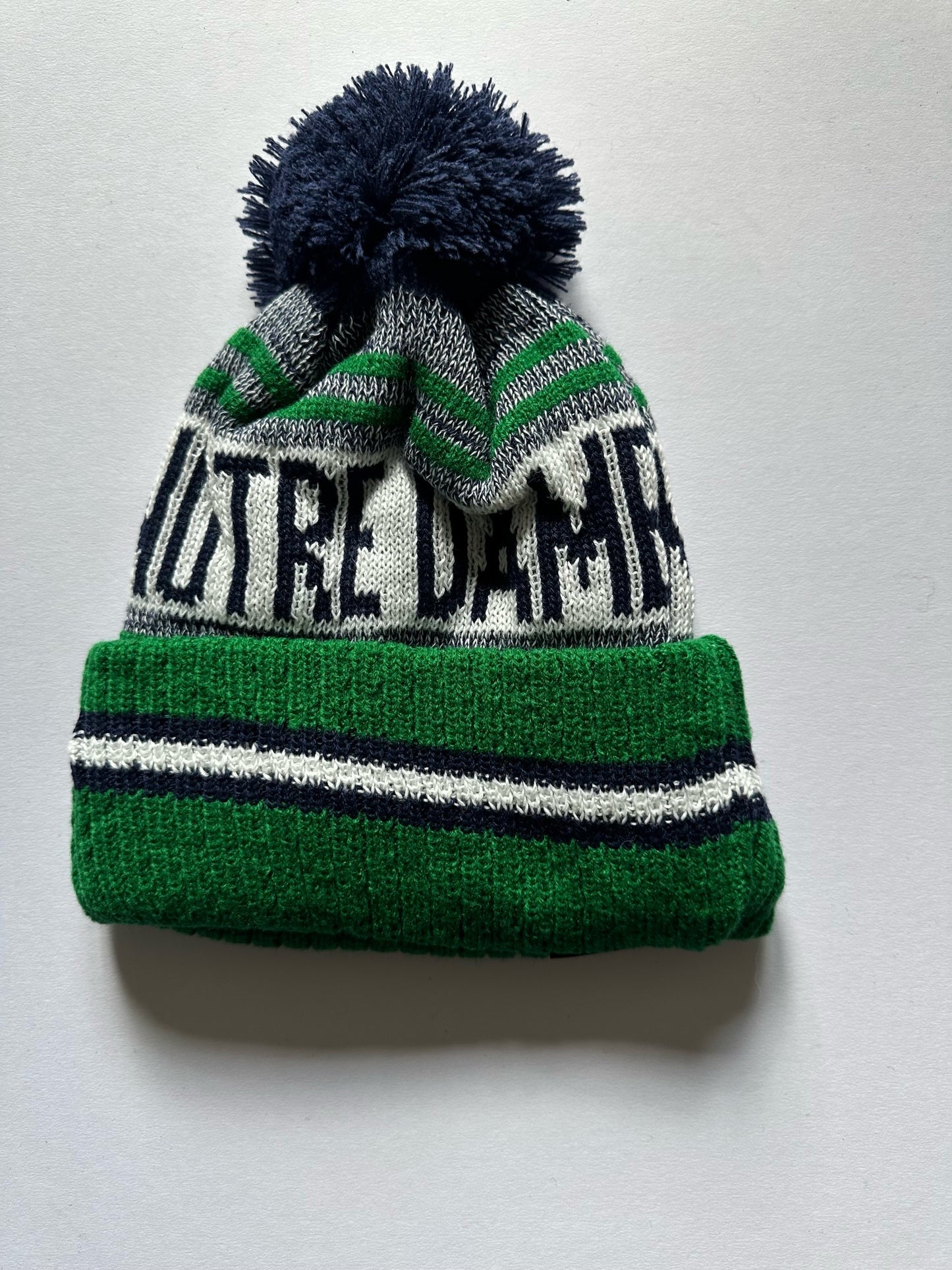Notre Dame Fighting Irish NCAA Bobble Beanie Multi Colour Tags on