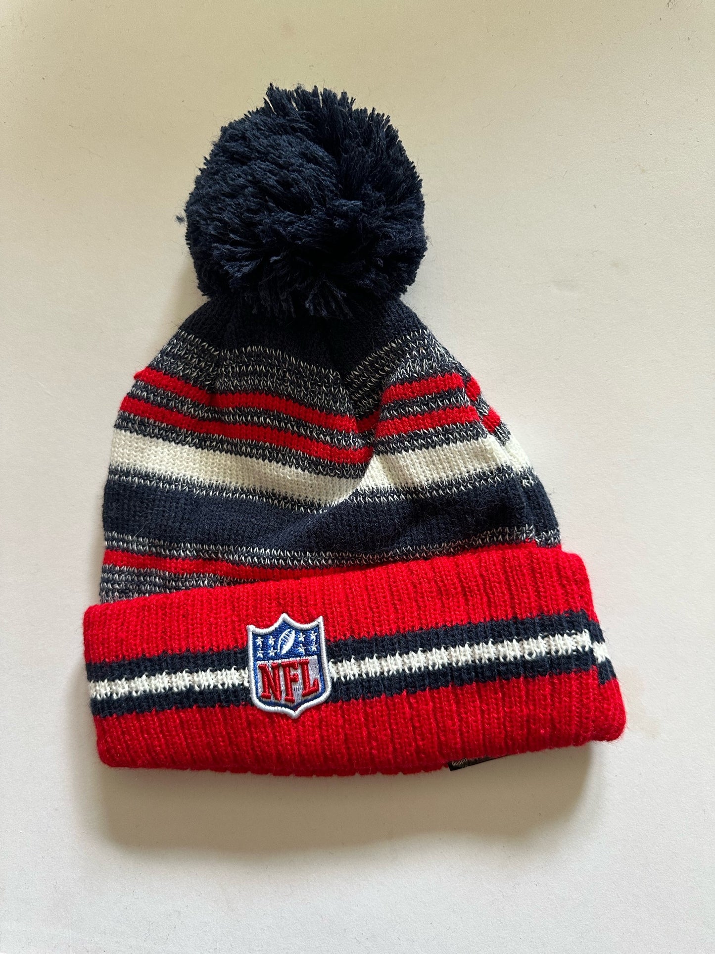 New England Patriots NFL Bobble Beanie Multi Colour With Tags on