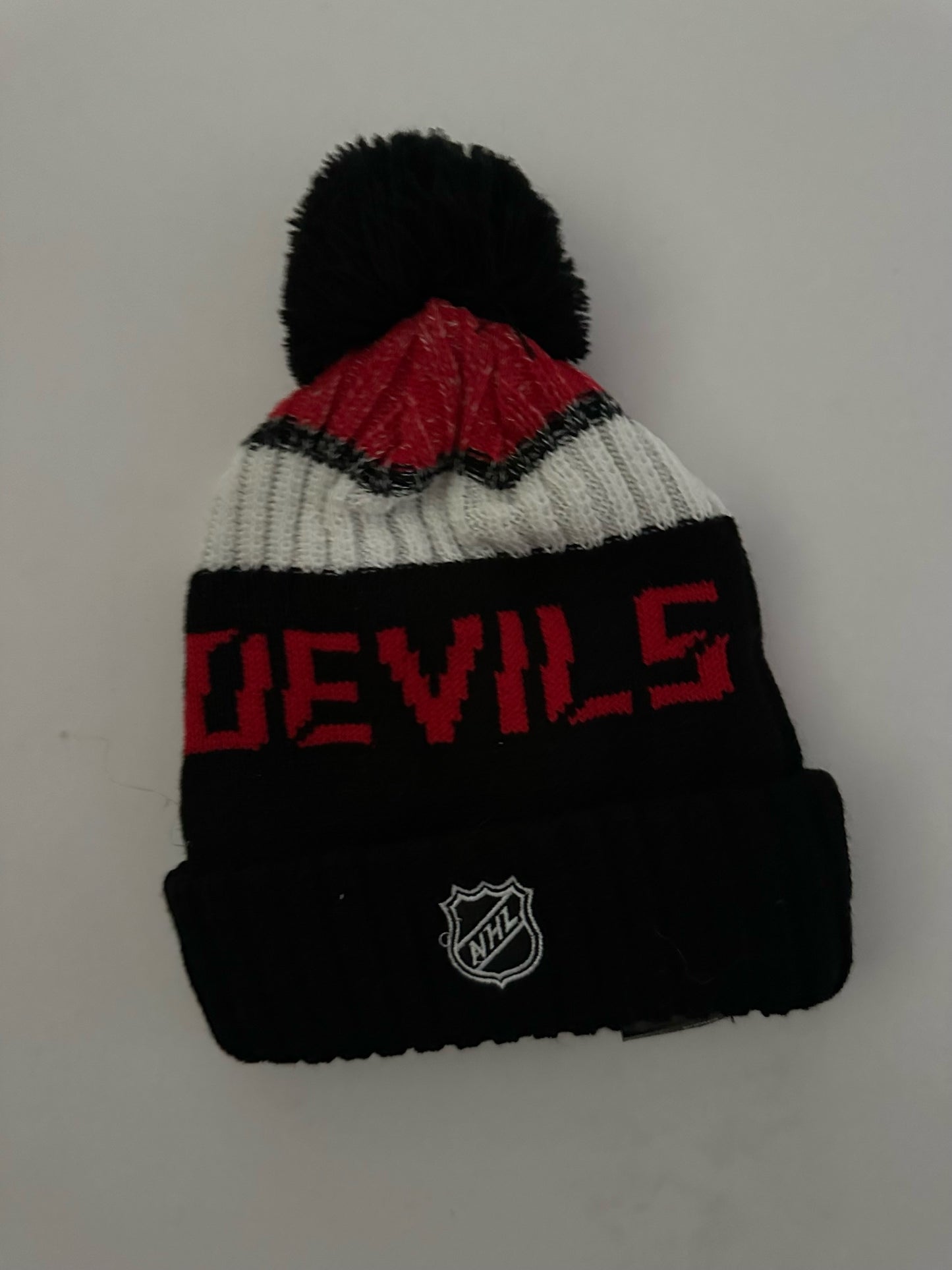 New Jersey Devils NHL Bobble Beanie Multi Colour With Tags on