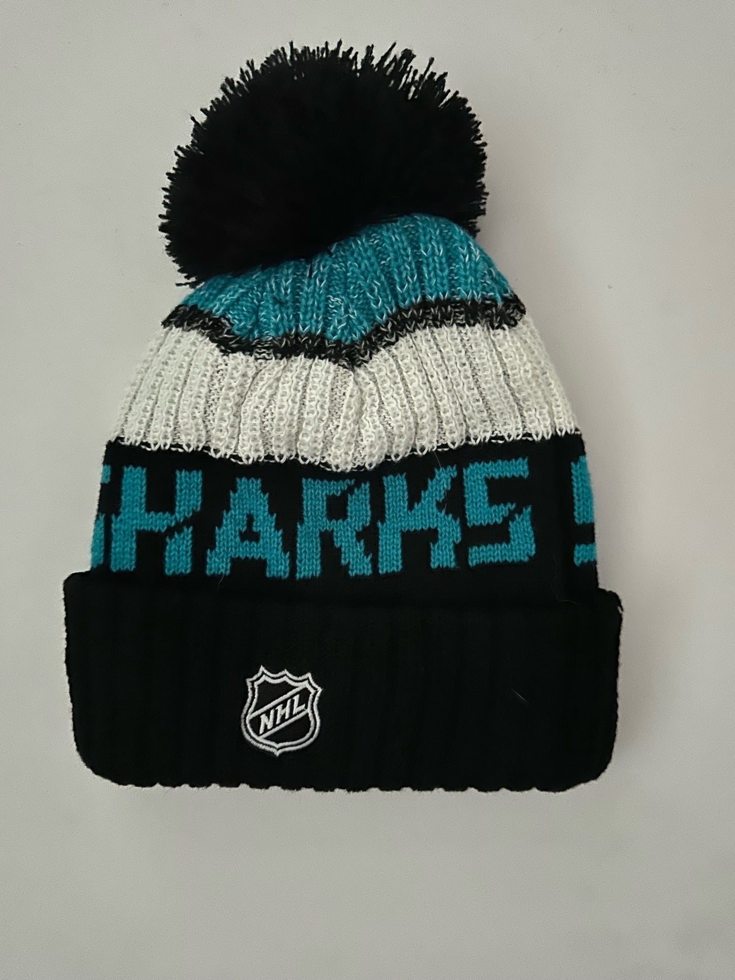 San Jose Sharks NHL Bobble Beanie Multi Colour With Tags on