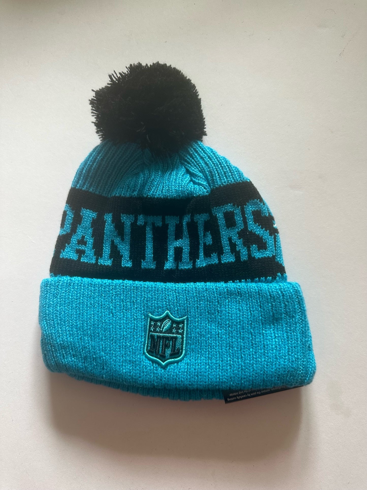 Carolina Panthers NFL Bobble Beanie Multi Colour With Tags on