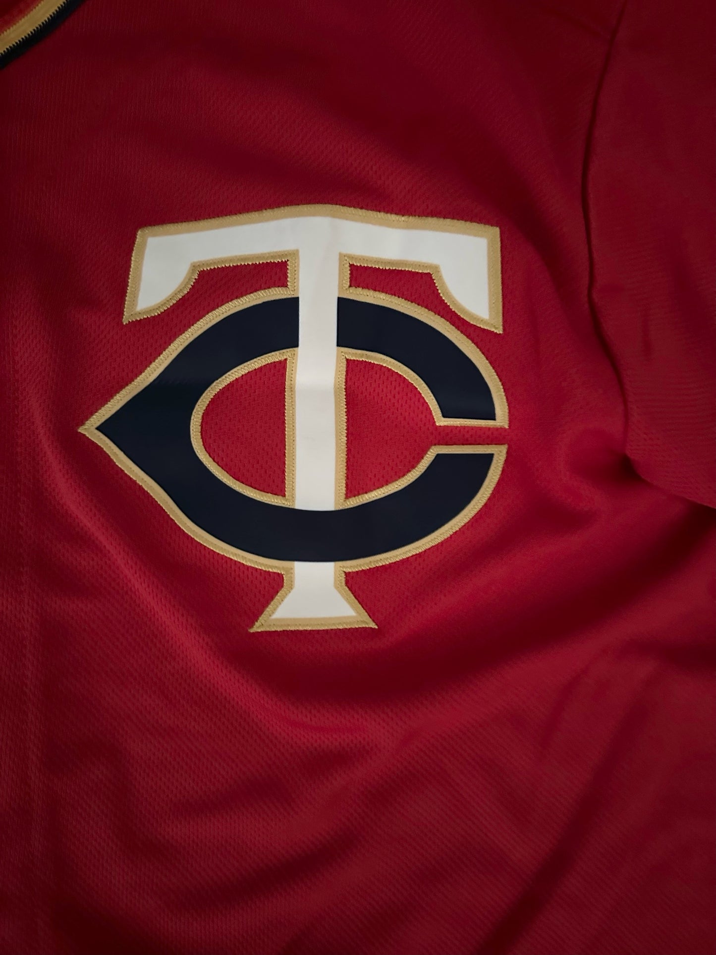 Minnesota Twins MLB Baseball Shirt Large Mauer 7 Red