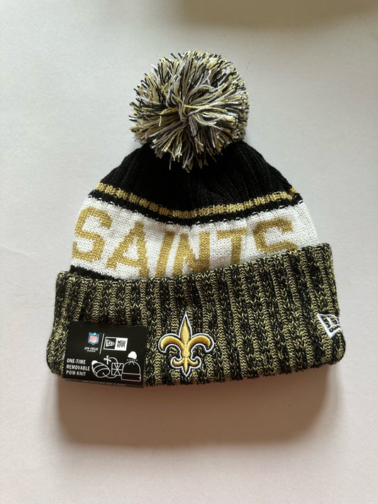 New Orleans Saints NFL Bobble Beanie Multi Colour With Tags on
