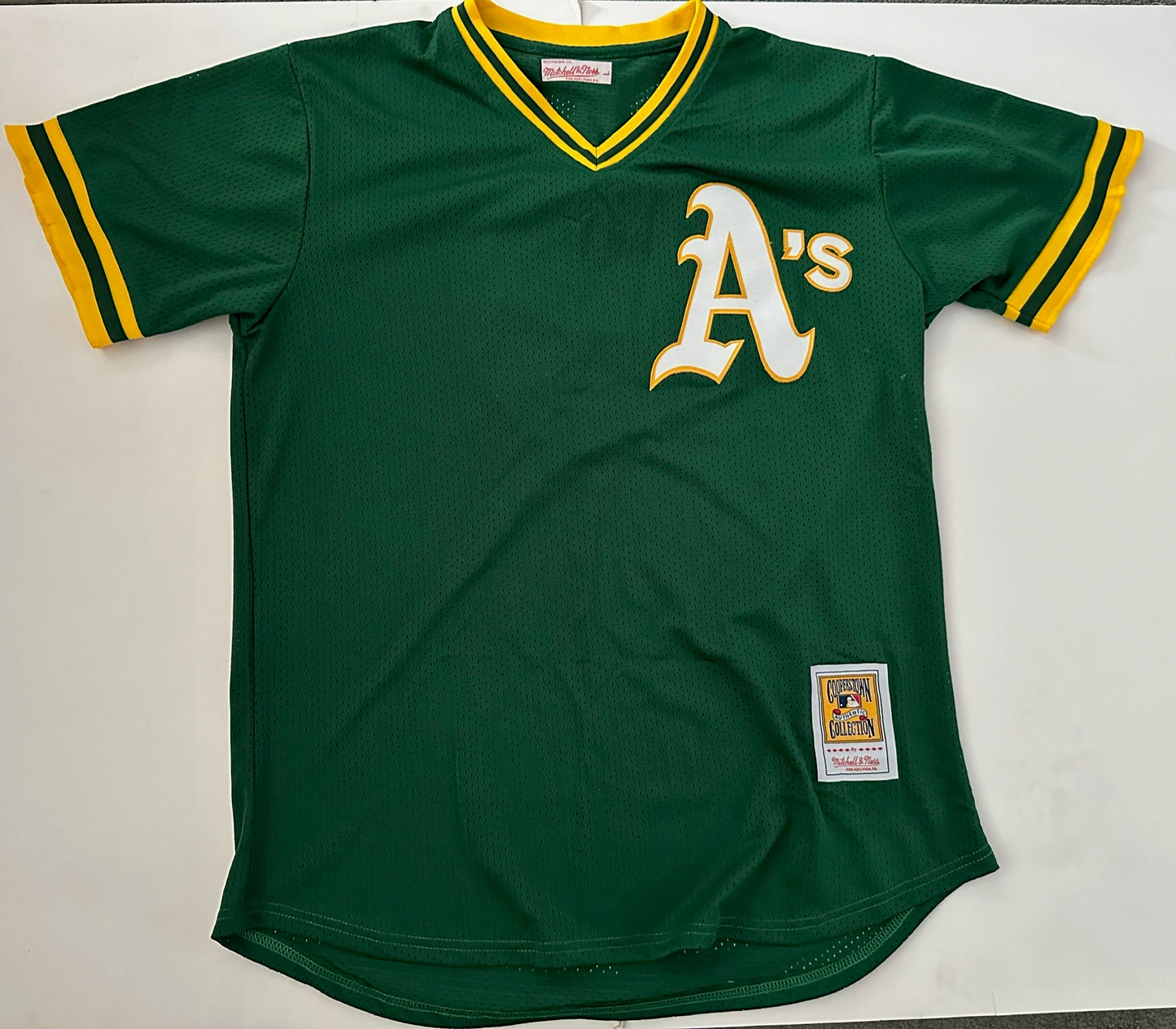 Oakland A's Athletics MLB Baseball Shirt Large Jackson 9 Green