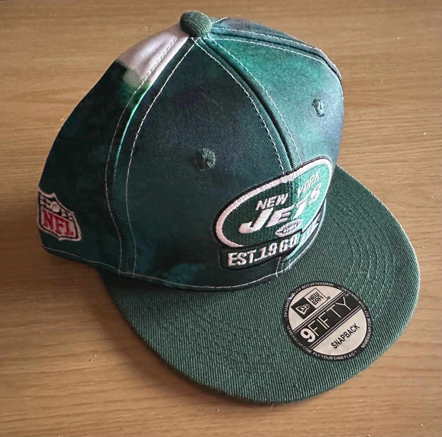 New York Jets NFL SnapBack Camo Baseball Cap Multicolour New With Sticker