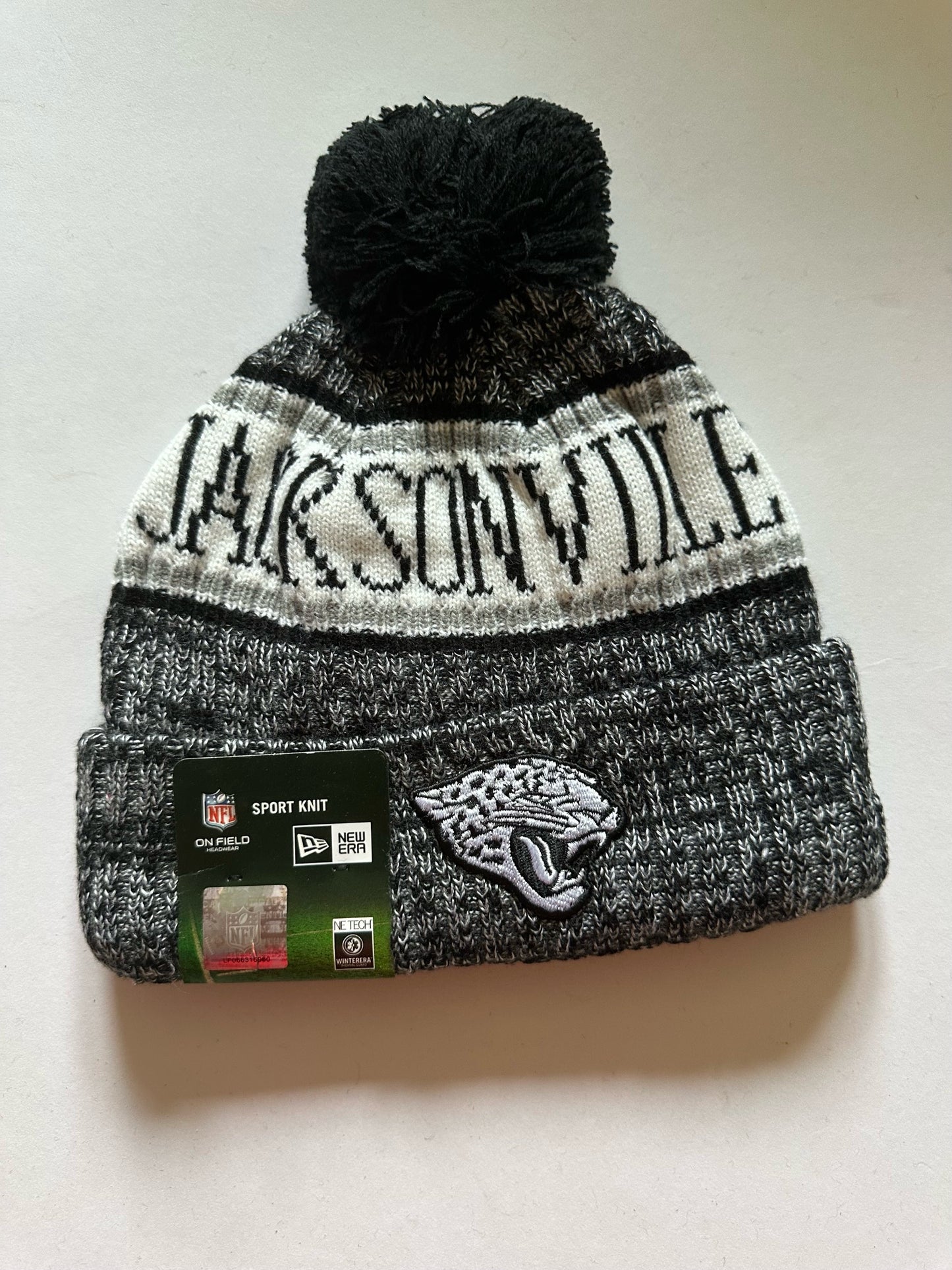 Jacksonville Jaguars NFL Bobble Beanie Multi Colour With Tags on