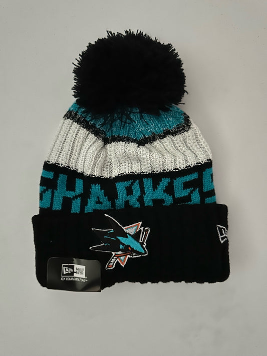 San Jose Sharks NHL Bobble Beanie Multi Colour With Tags on