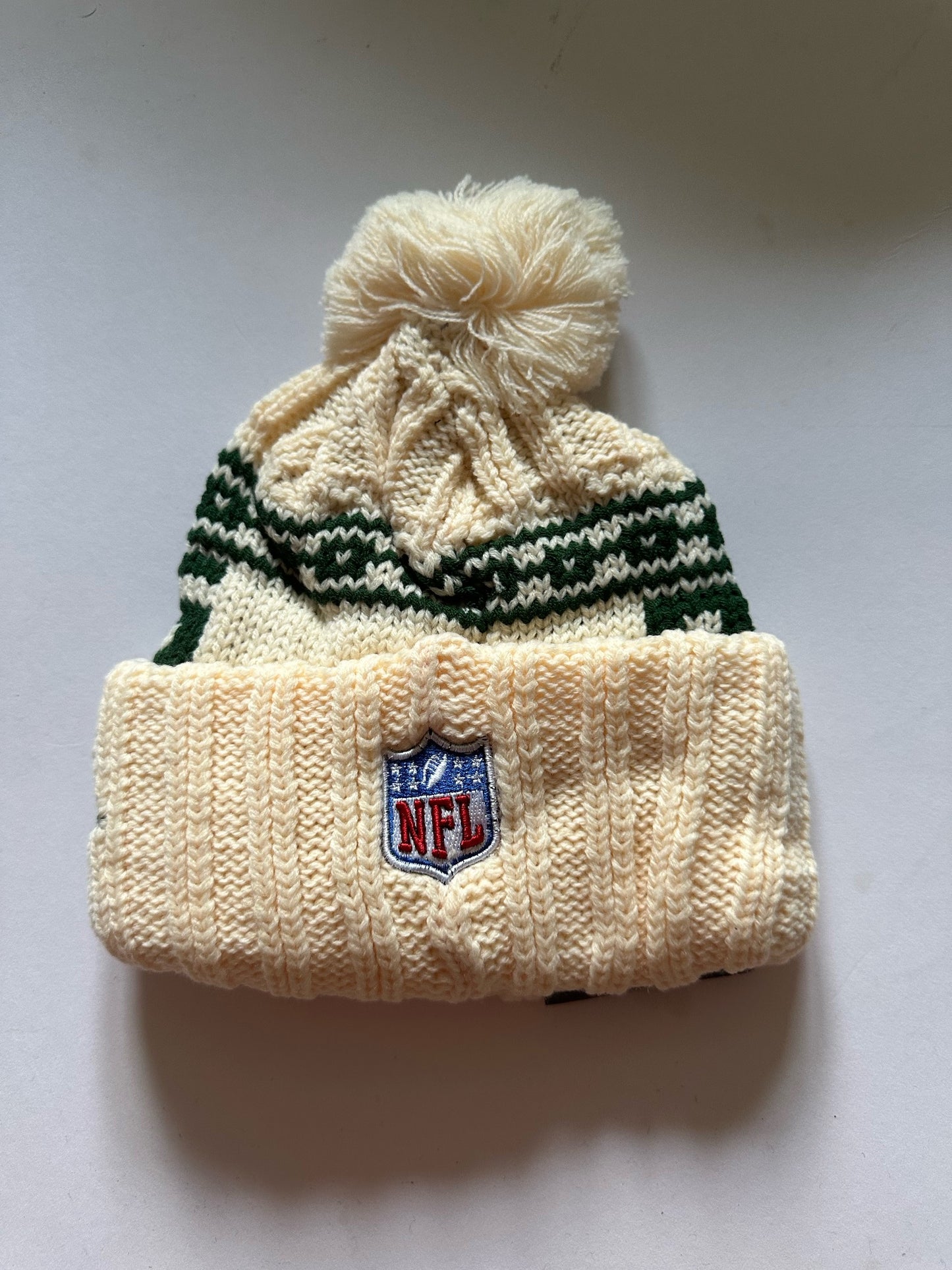 Green Bay Packers NFL Bobble Beanie Multi Colour With Tags on