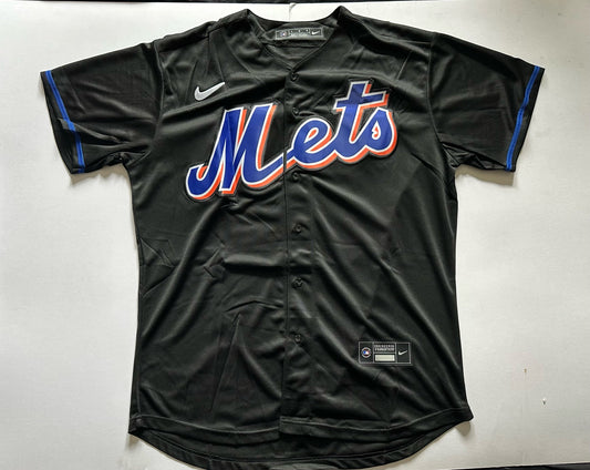New York Mets MLB Baseball Shirt Large Lindor 12 Black