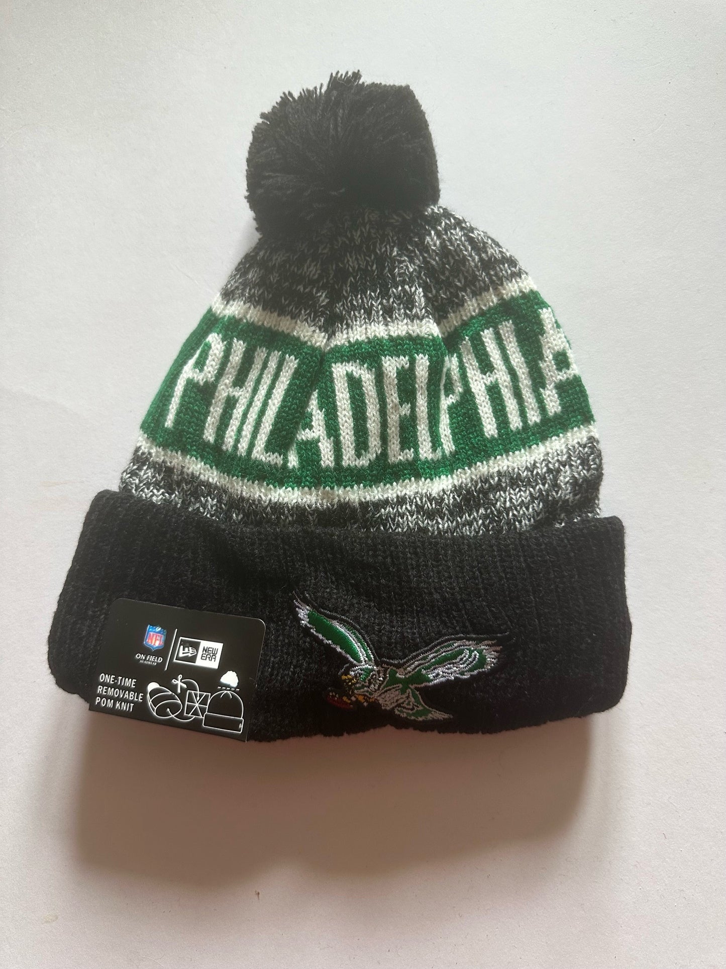 Philadelphia Eagles NFL Bobble Beanie Multi Colour With Tags on