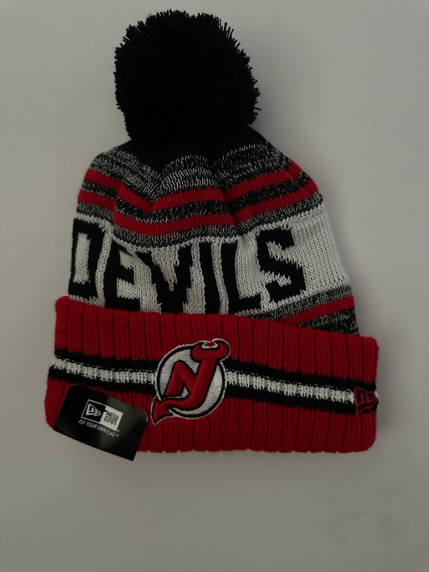 New Jersey Devils NHL Bobble Beanie Multi Colour With Tags on