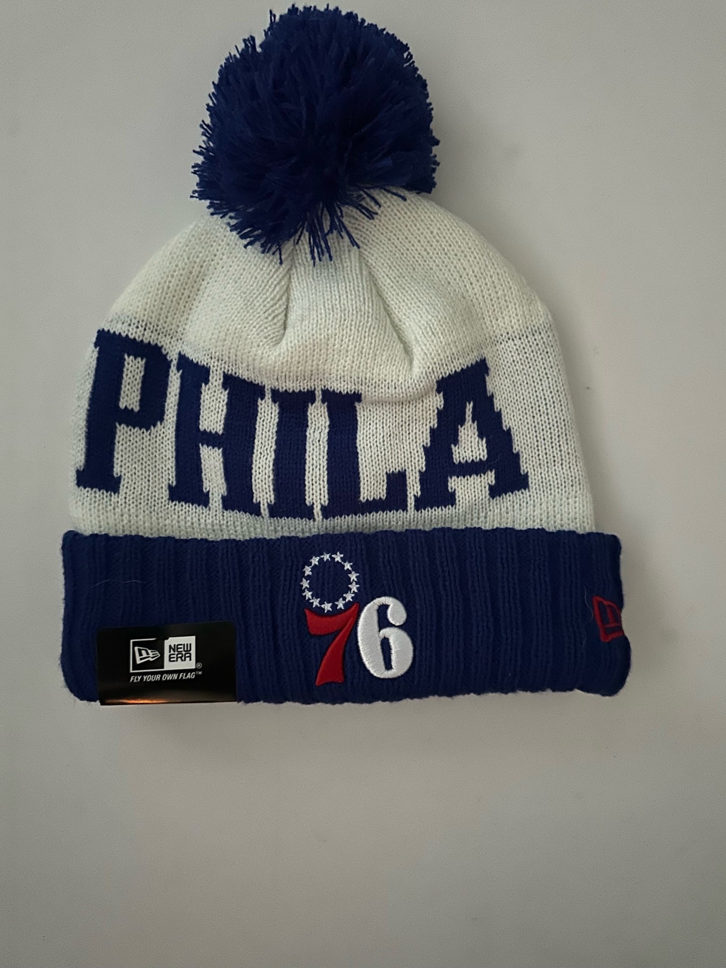 Philadelphia 76ers NBA Bobble Beanie Multi Colour With Tags on