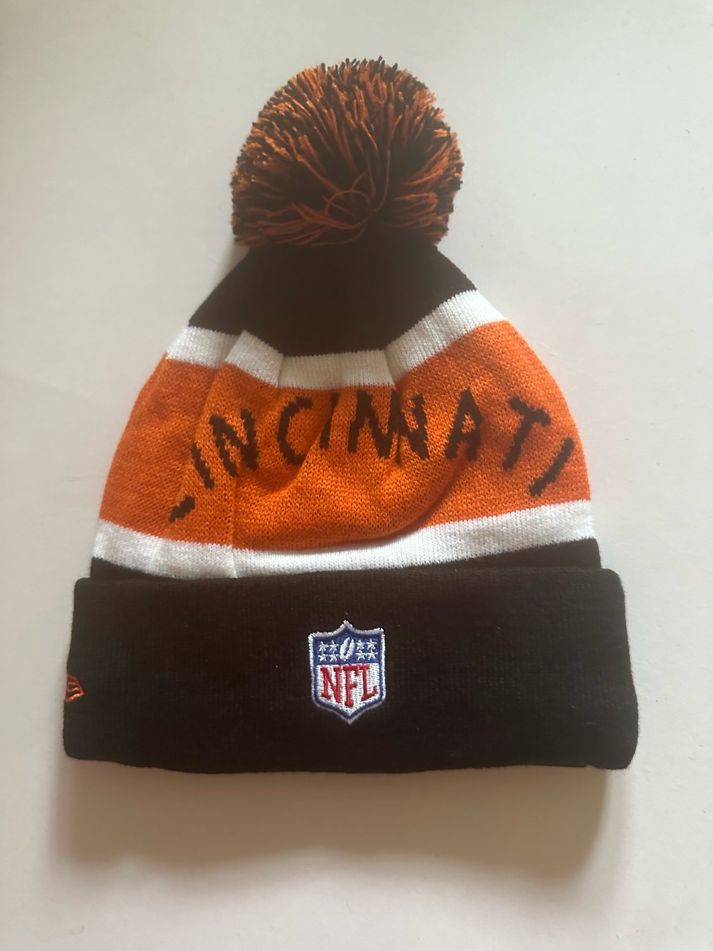 Cincinnati Bengals NFL Bobble Beanie Multi Colour With Tags on