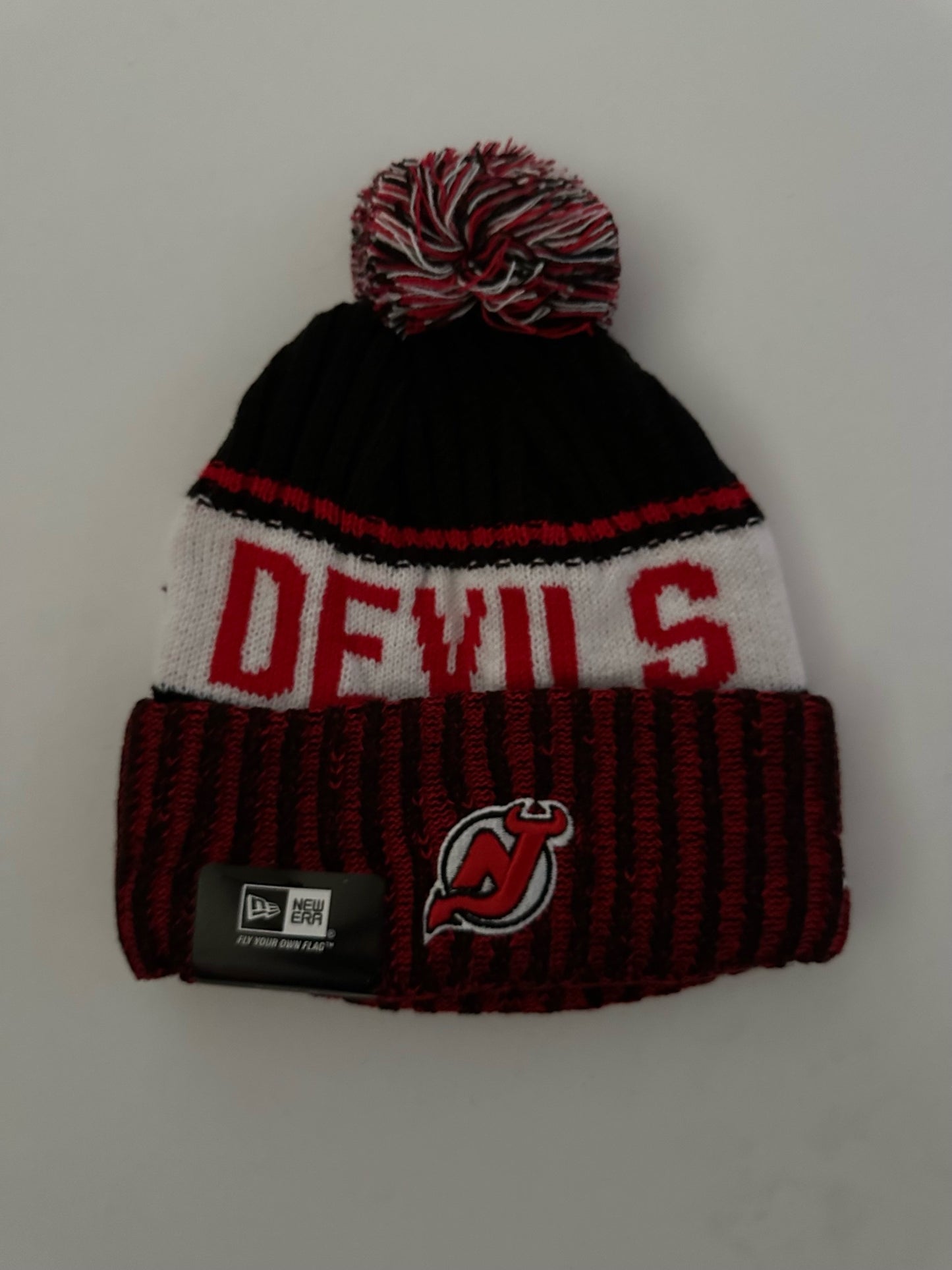 New Jersey Devils NHL Bobble Beanie Multi Colour With Tags on