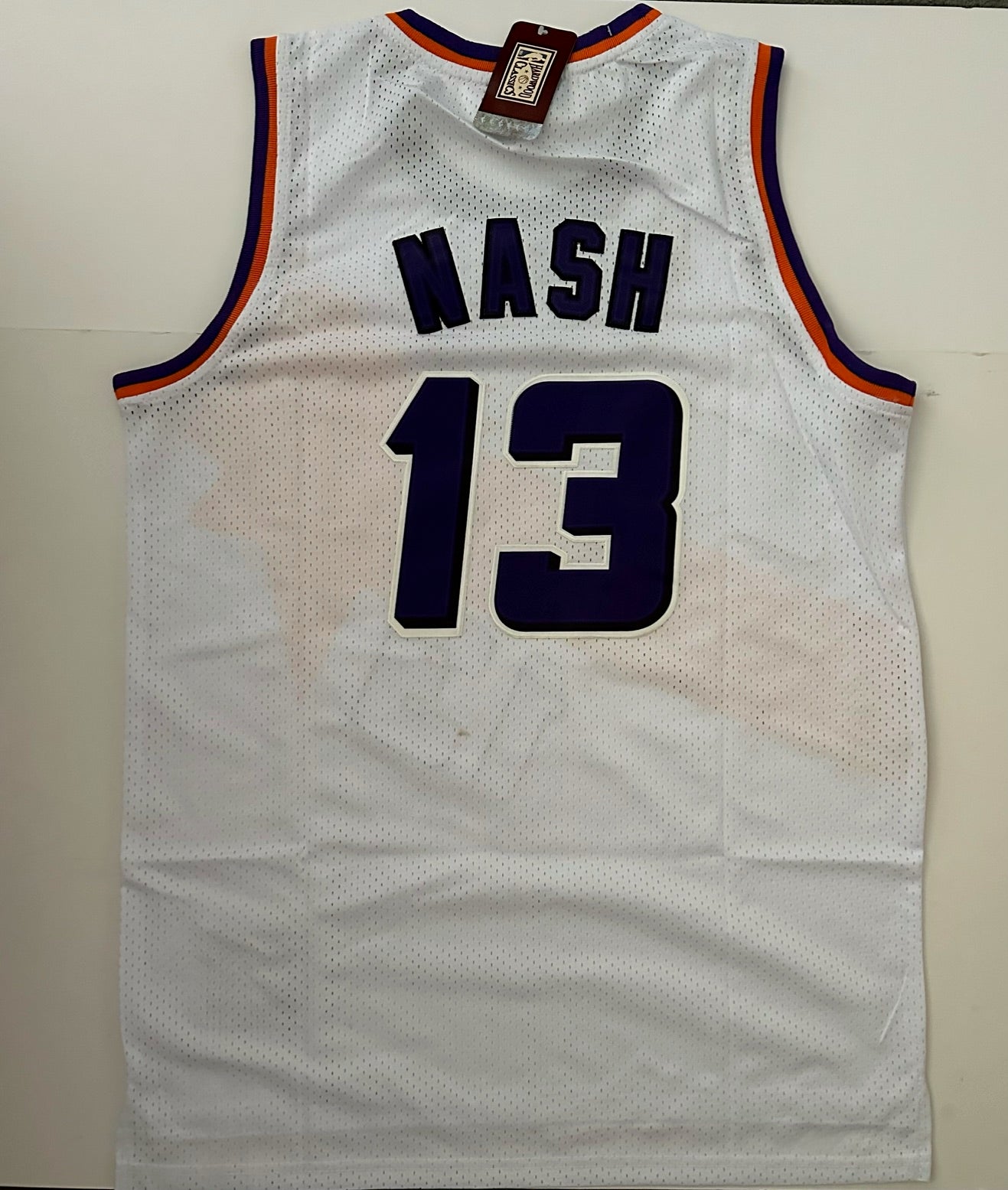 Phoenix Suns NBA Hardwood Classics Basketball Vest Large Nash 13 White